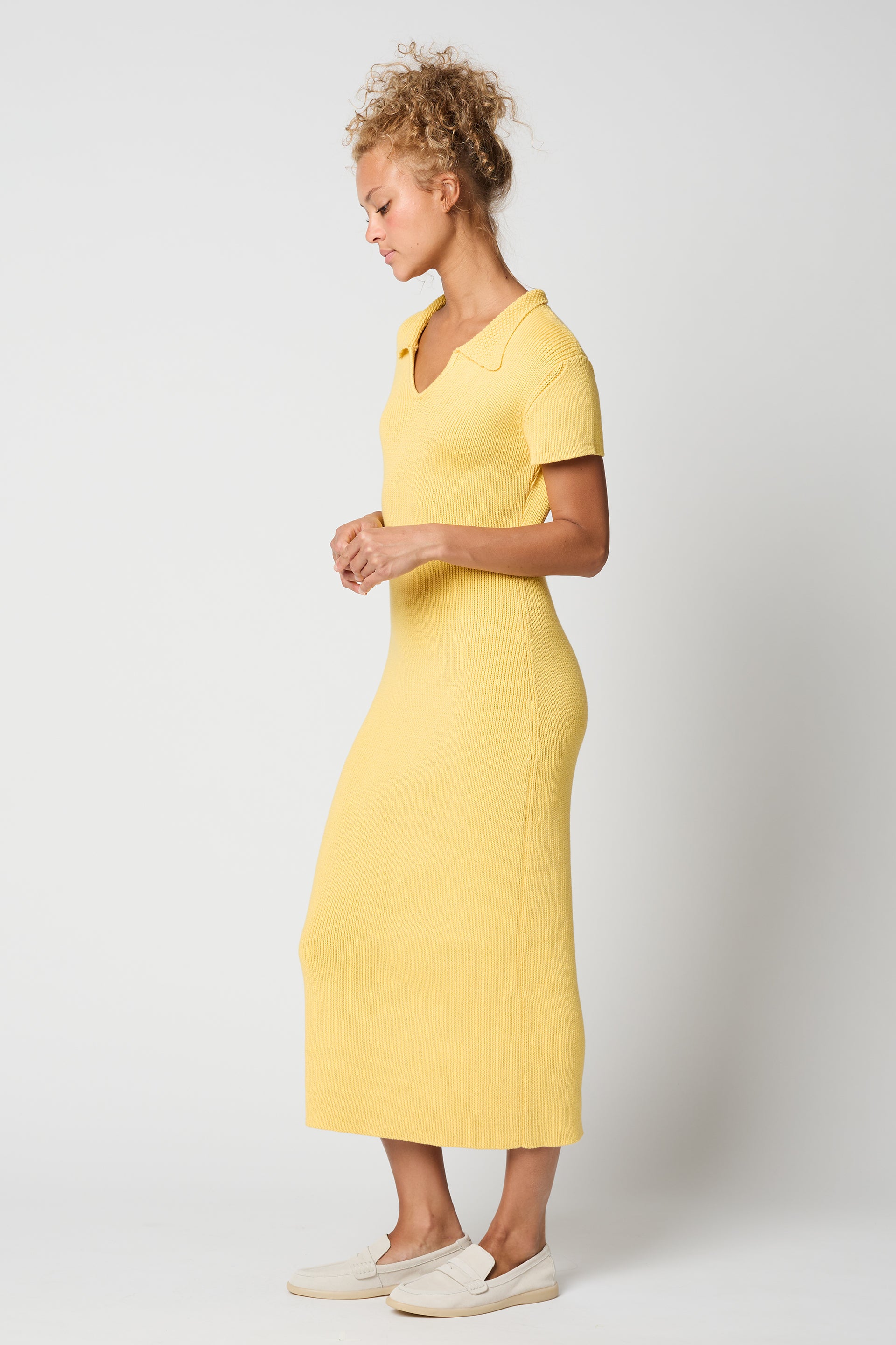 Polo Dress in Rib Tangius Cotton
