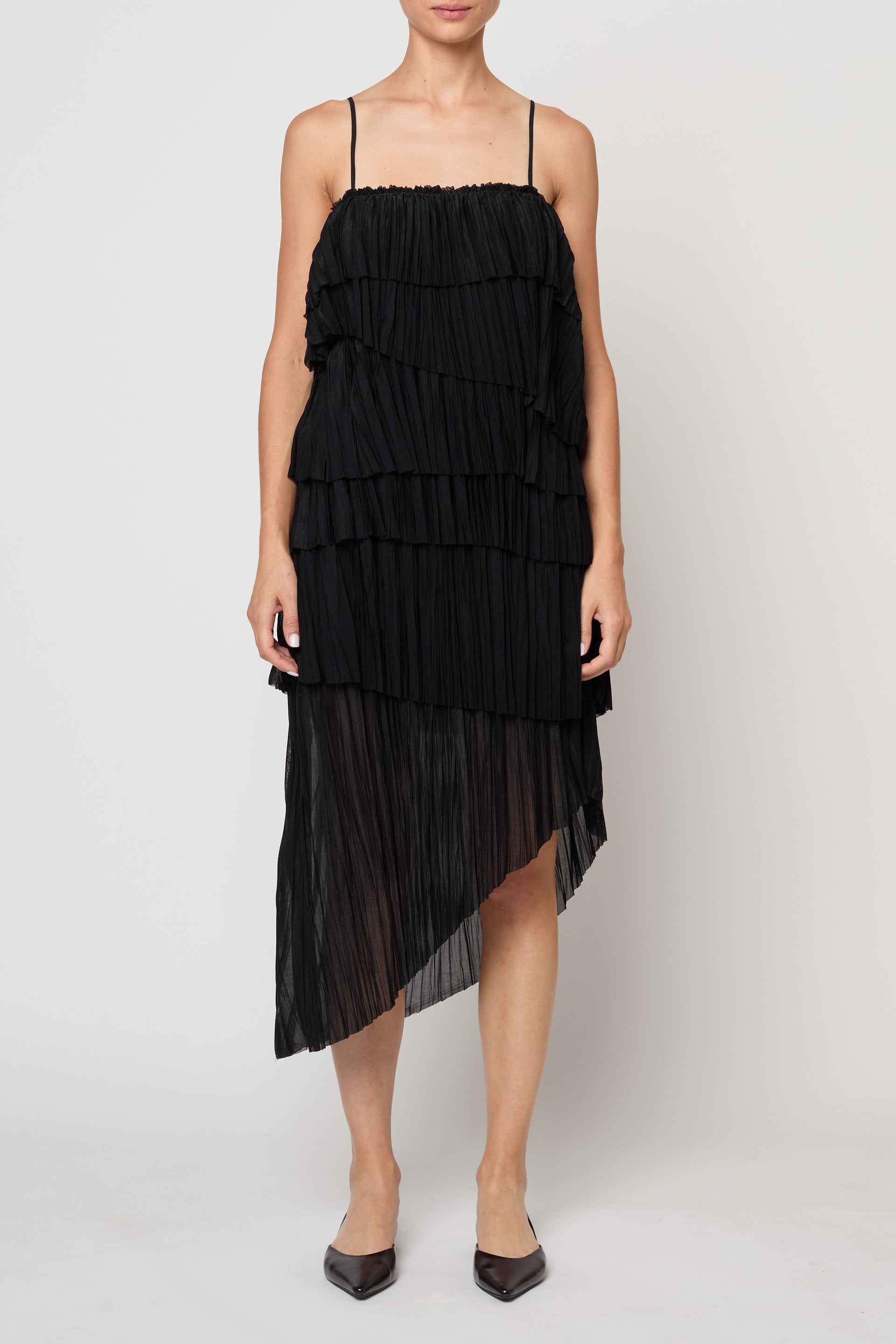 Arielle Dress in Random Pleats Chiffon