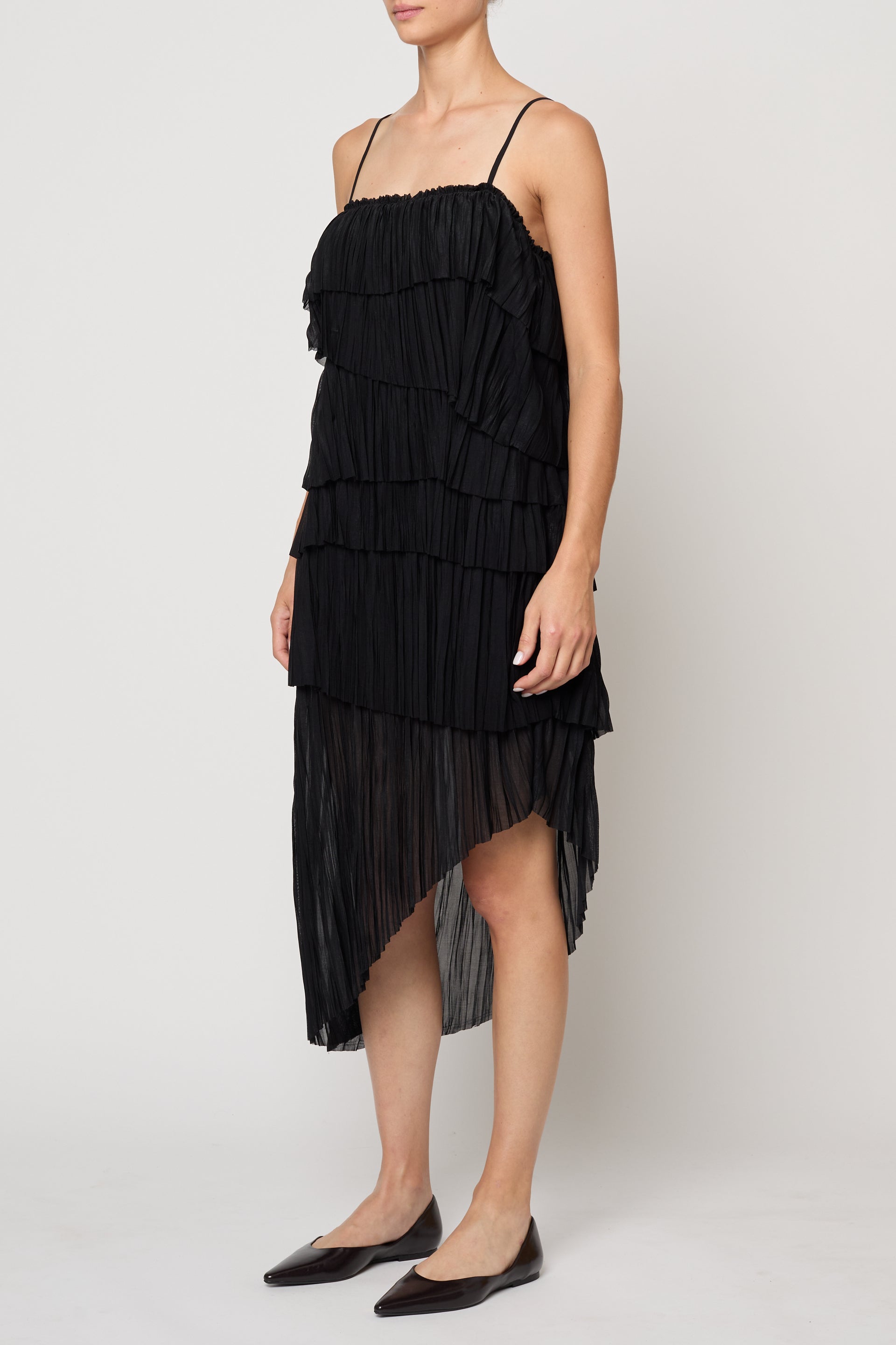 Arielle Dress in Random Pleats Chiffon