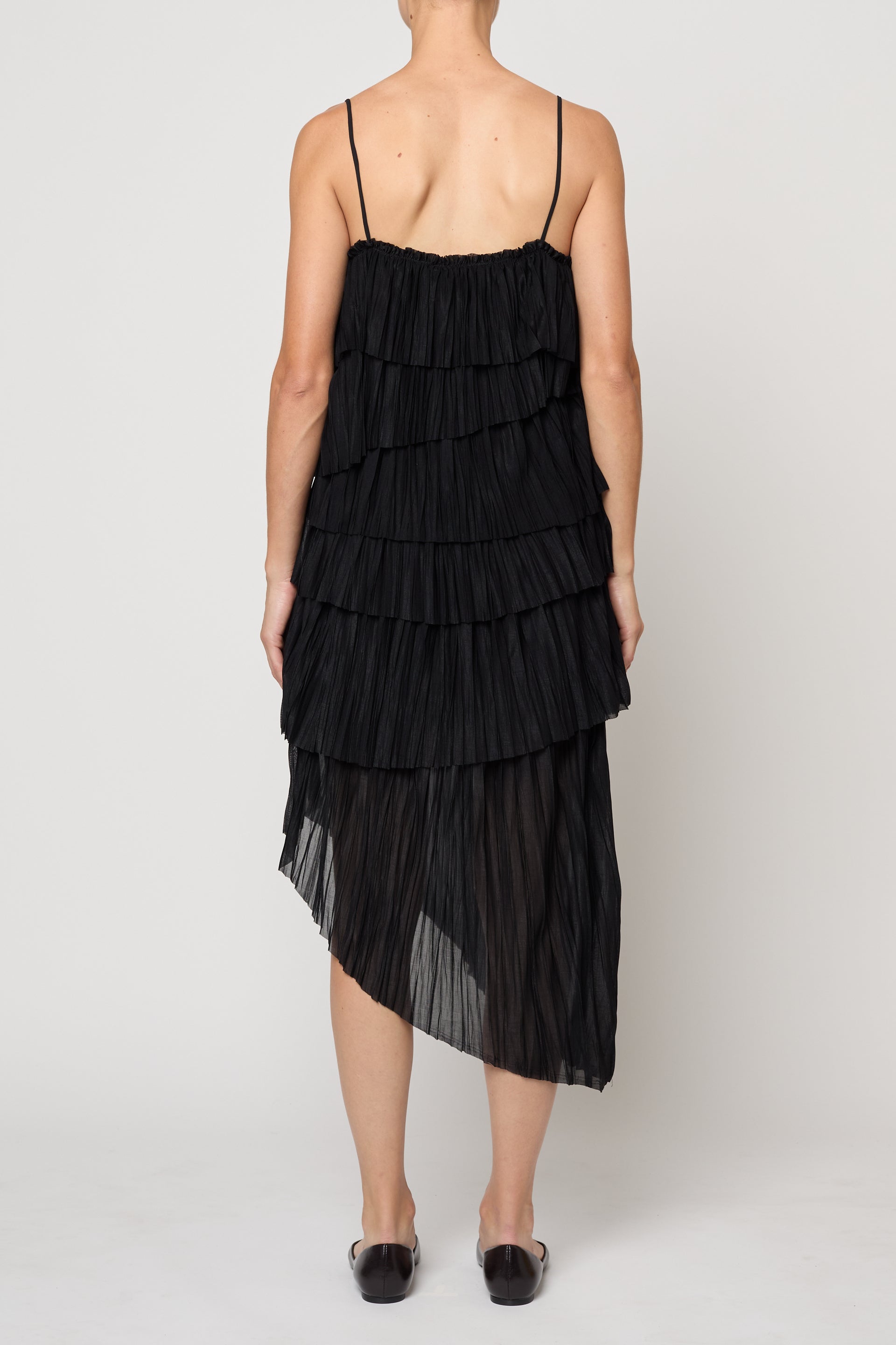 Arielle Dress in Random Pleats Chiffon