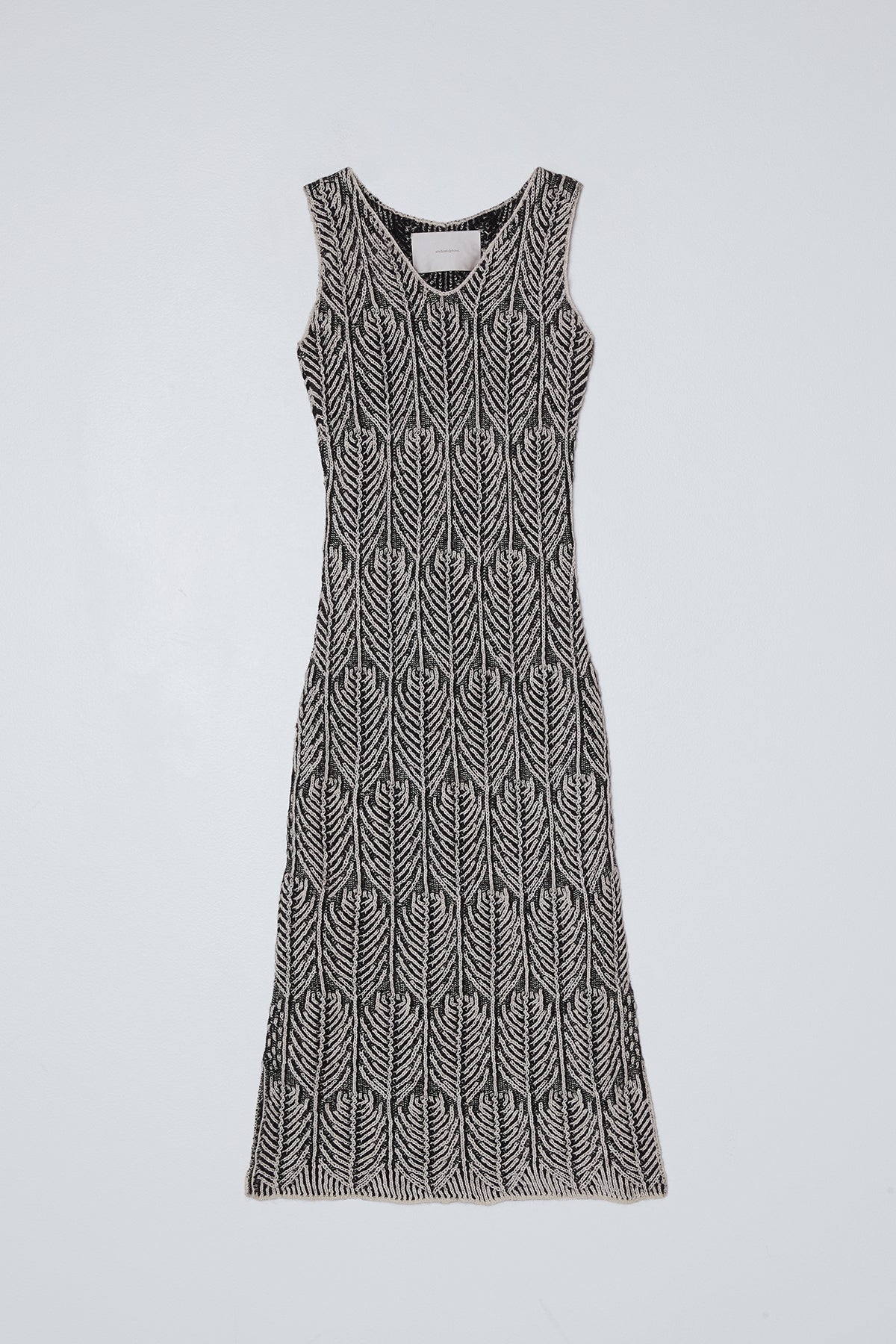 Despina Dress in Black Pearl Stitching