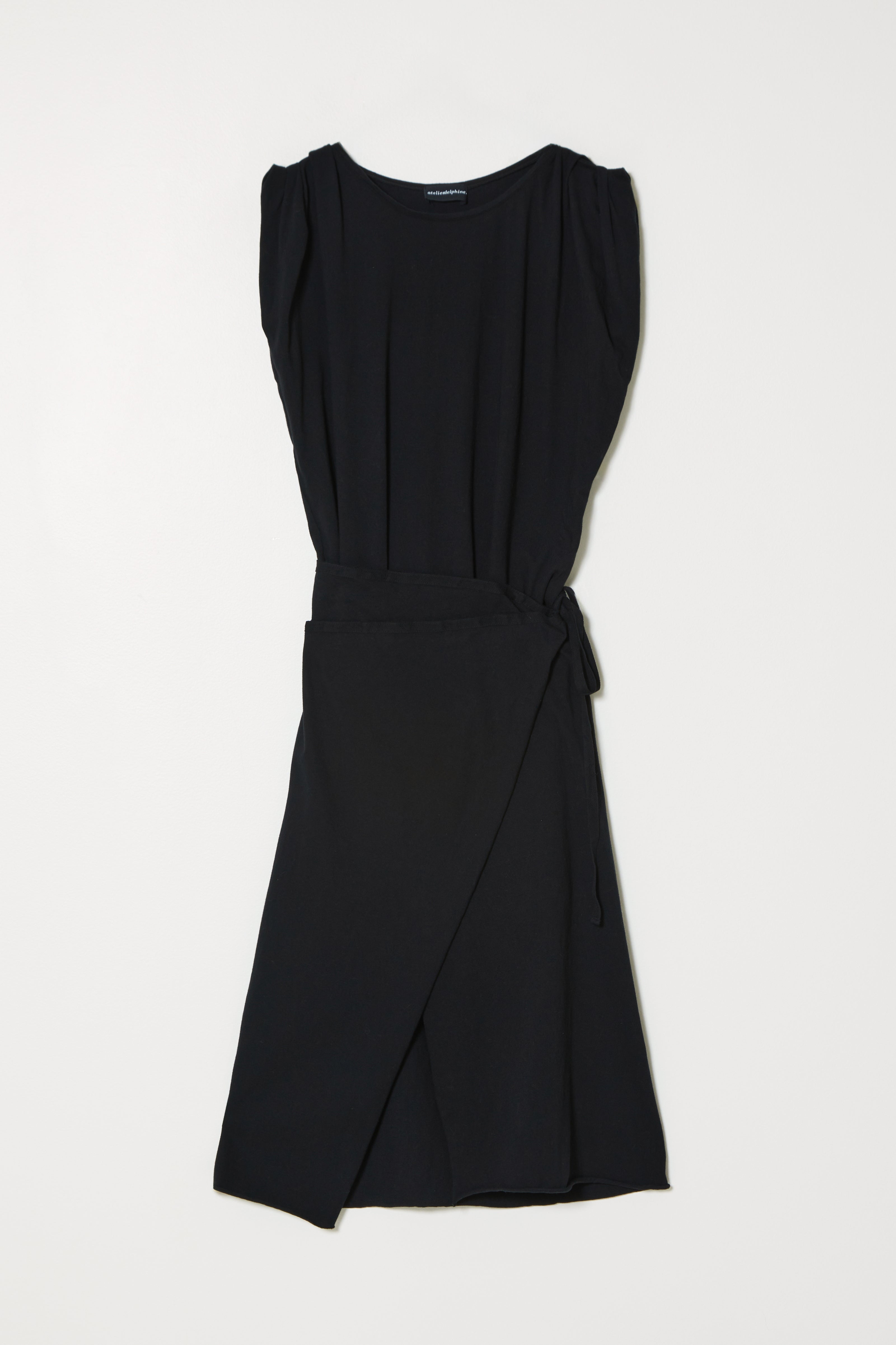 ロールアップスリーブチュニックドレス