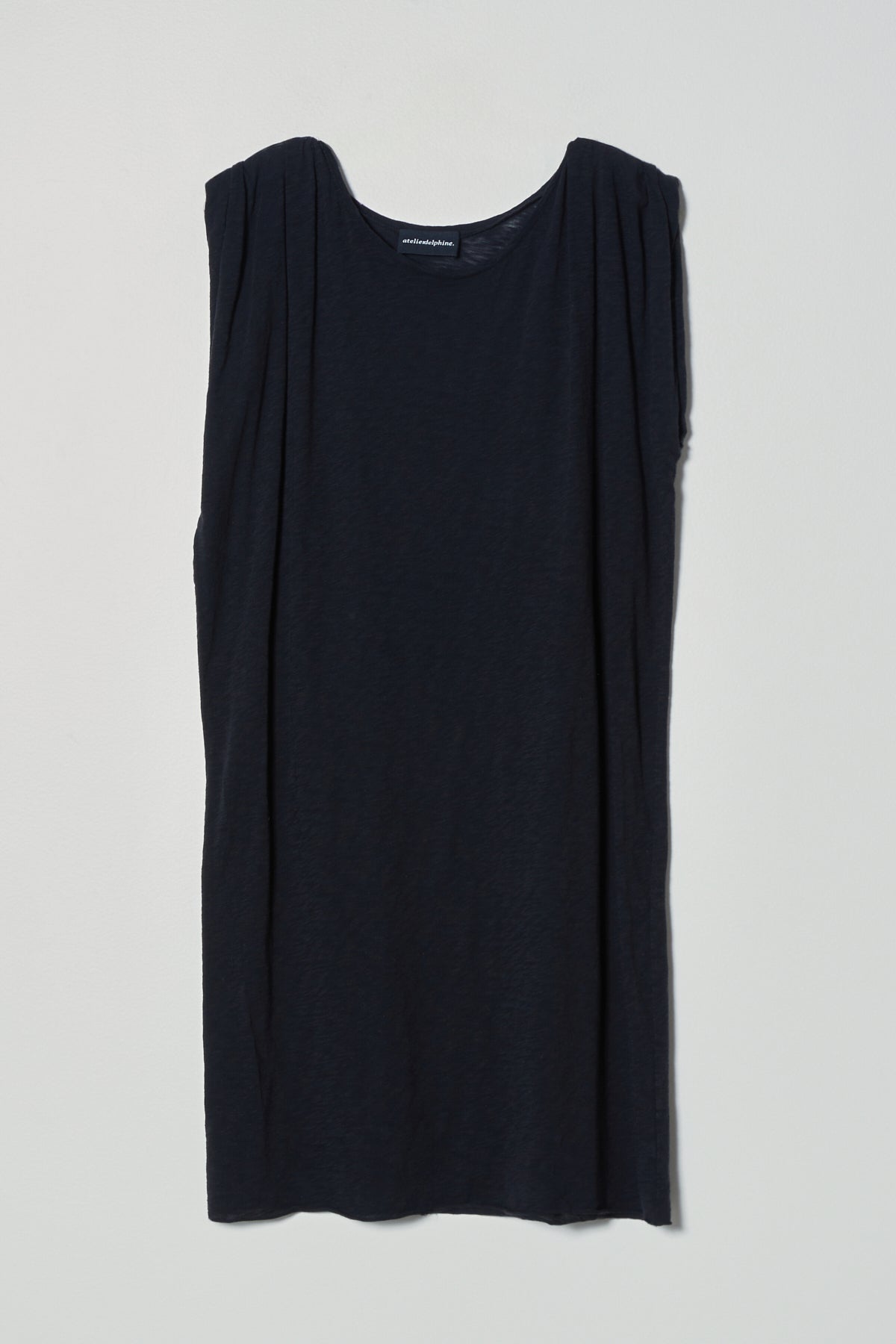 Rolled Sleeve Tunic in Supima Slub Cotton