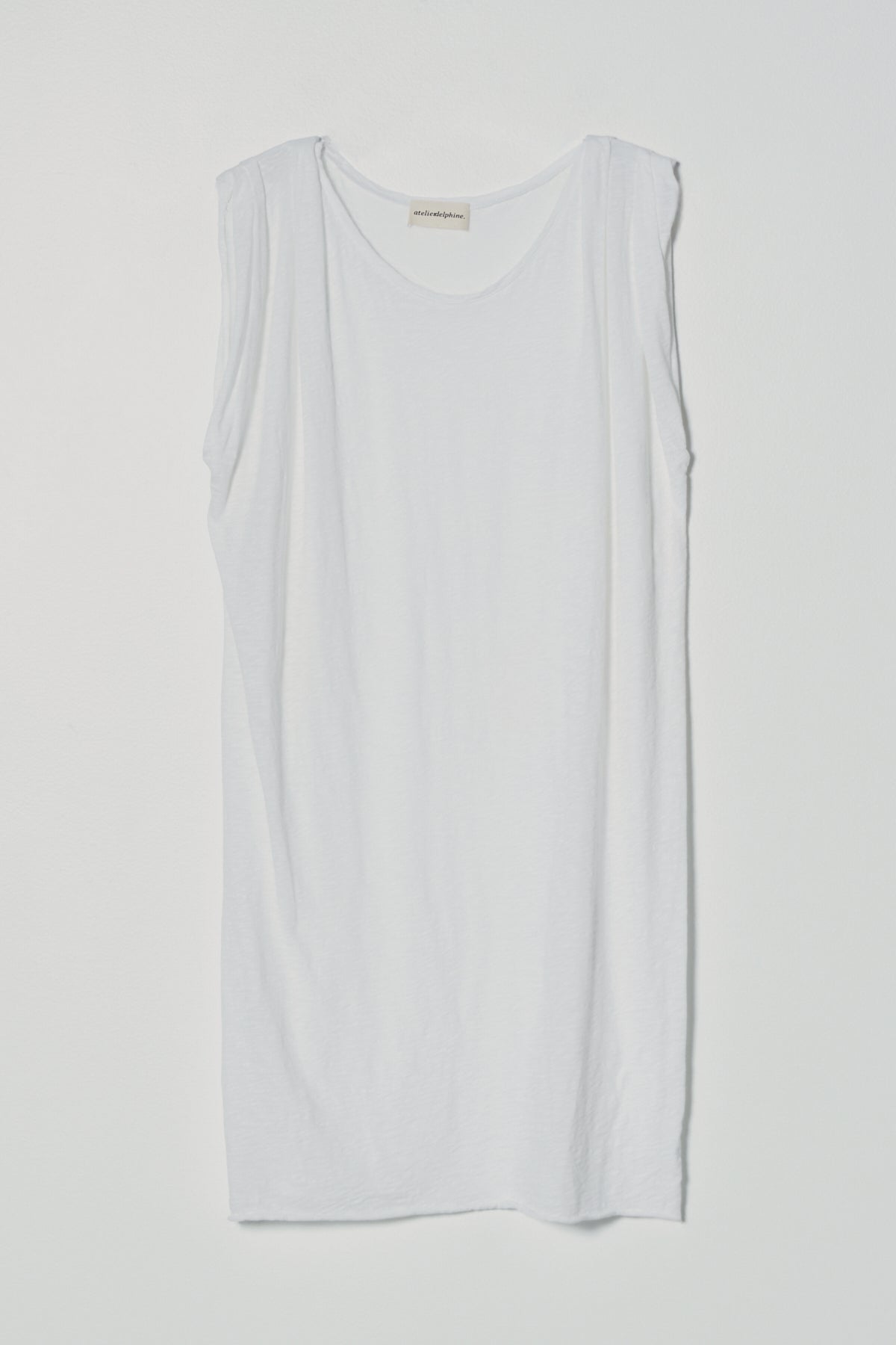 Rolled Sleeve Tunic in Supima Slub Cotton