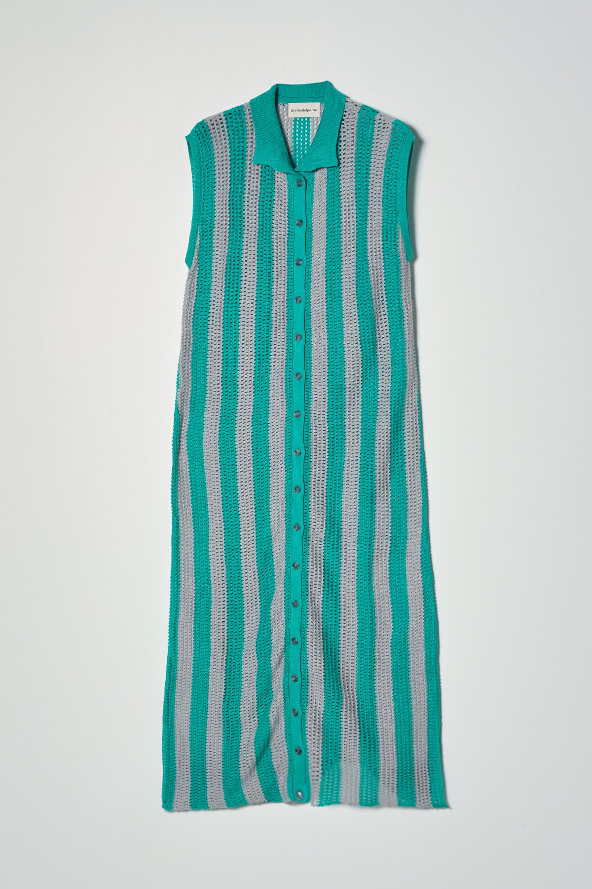 Knit Shirt Dress in Viscose Cotton Blend