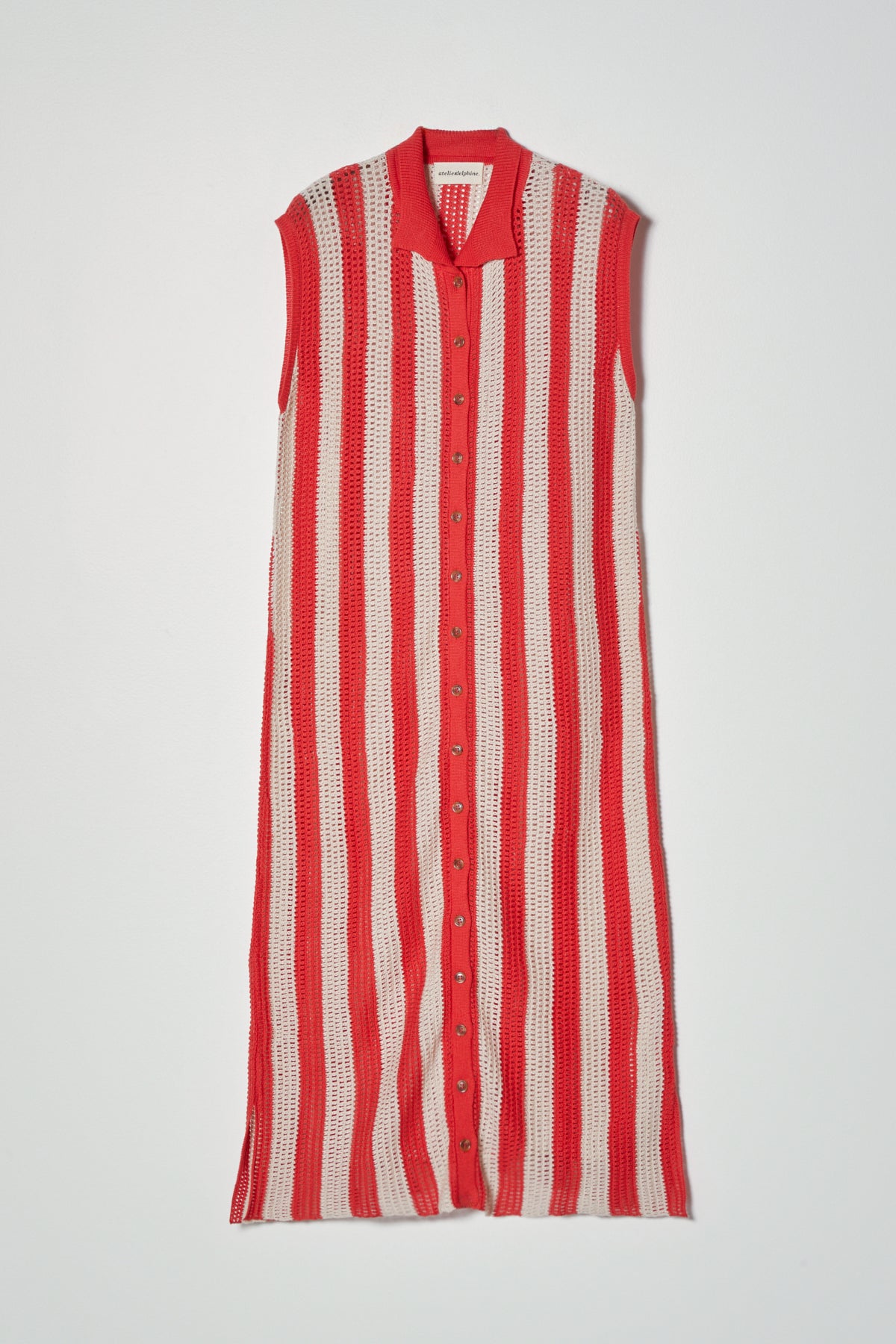 Knit Shirt Dress in Viscose Cotton Blend