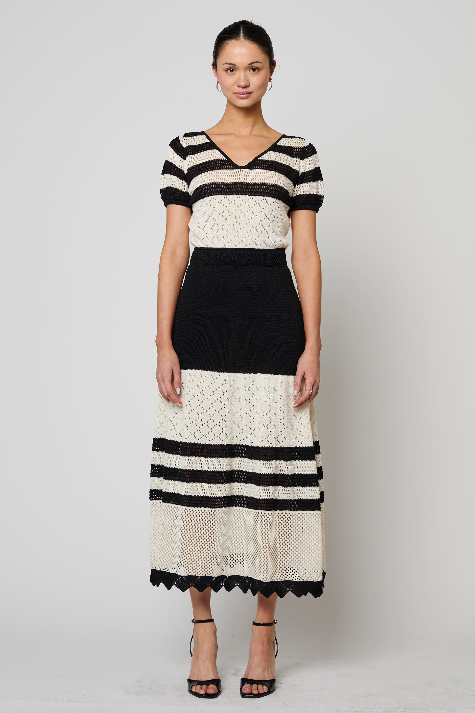 Sydney Dress in Openwork Knit Viscose