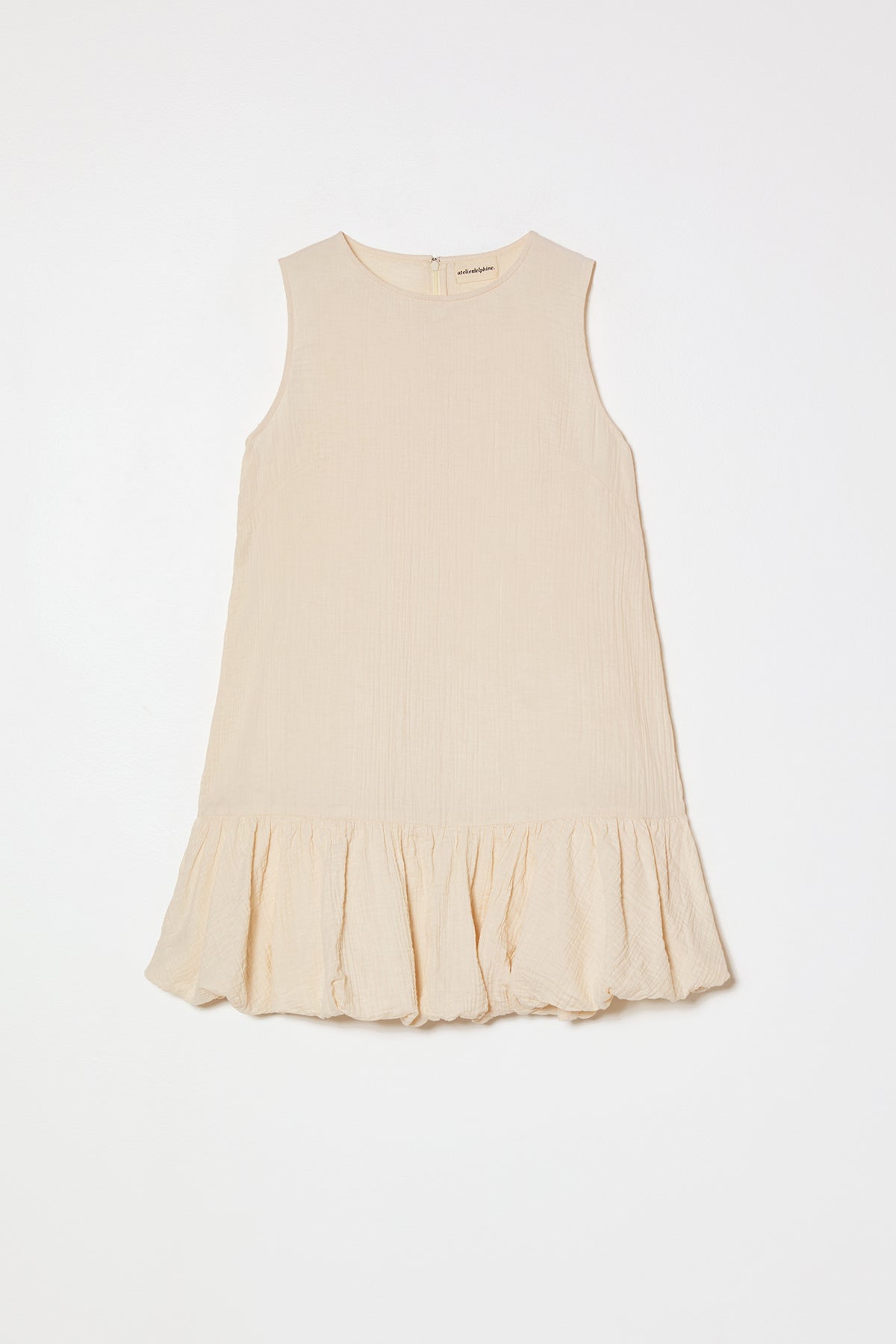 Balloon Mini Dress in Crinkled Cotton Gauze Balloon Mini Dress in Crinkled Cotton Gauze