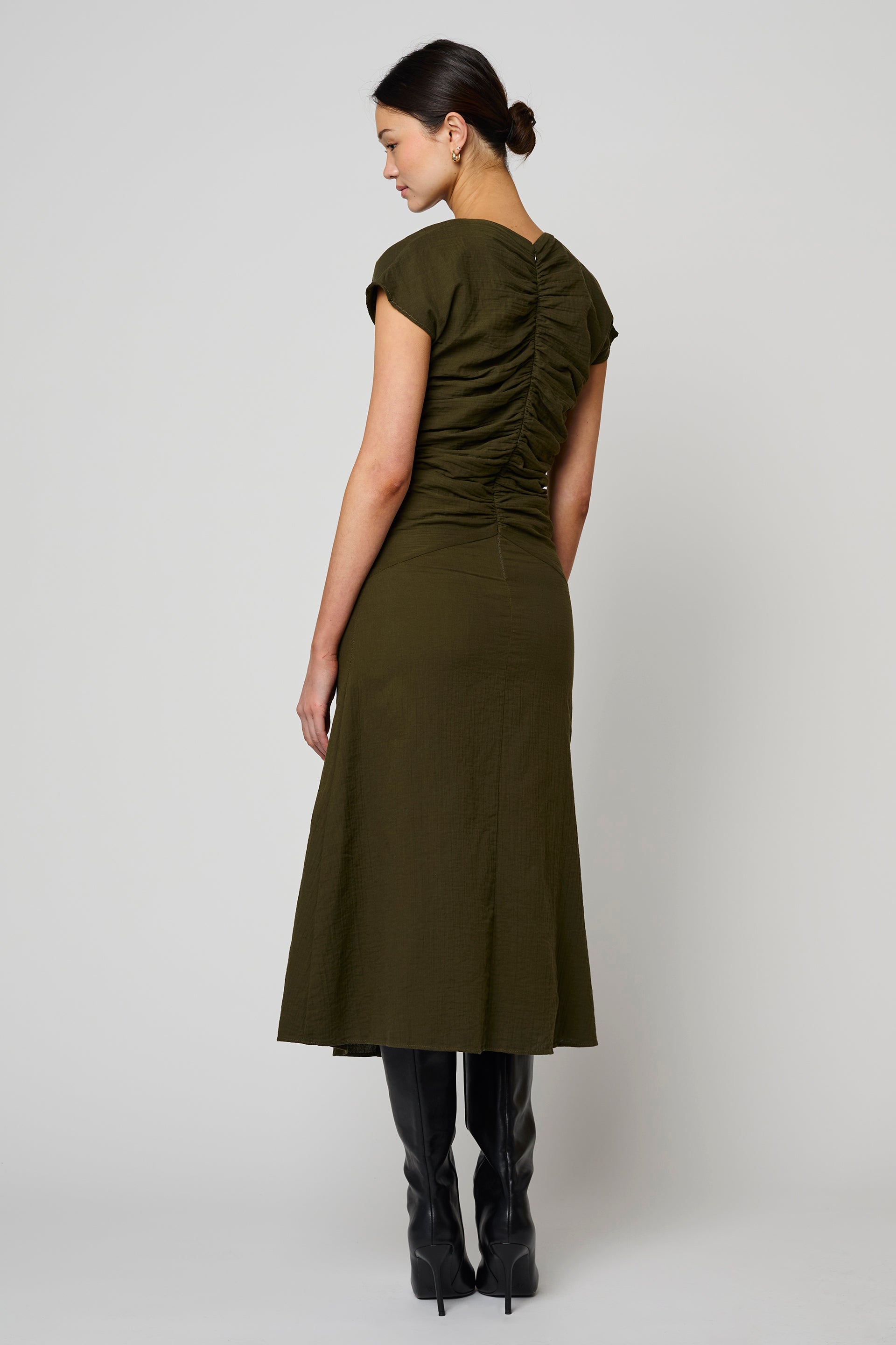 Harper Dress in Crinkled Cotton