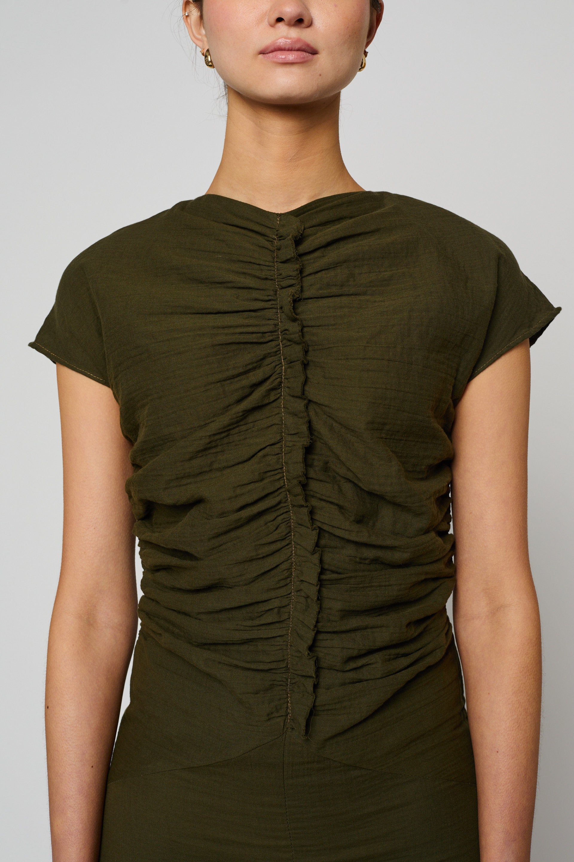 Harper Dress in Crinkled Cotton