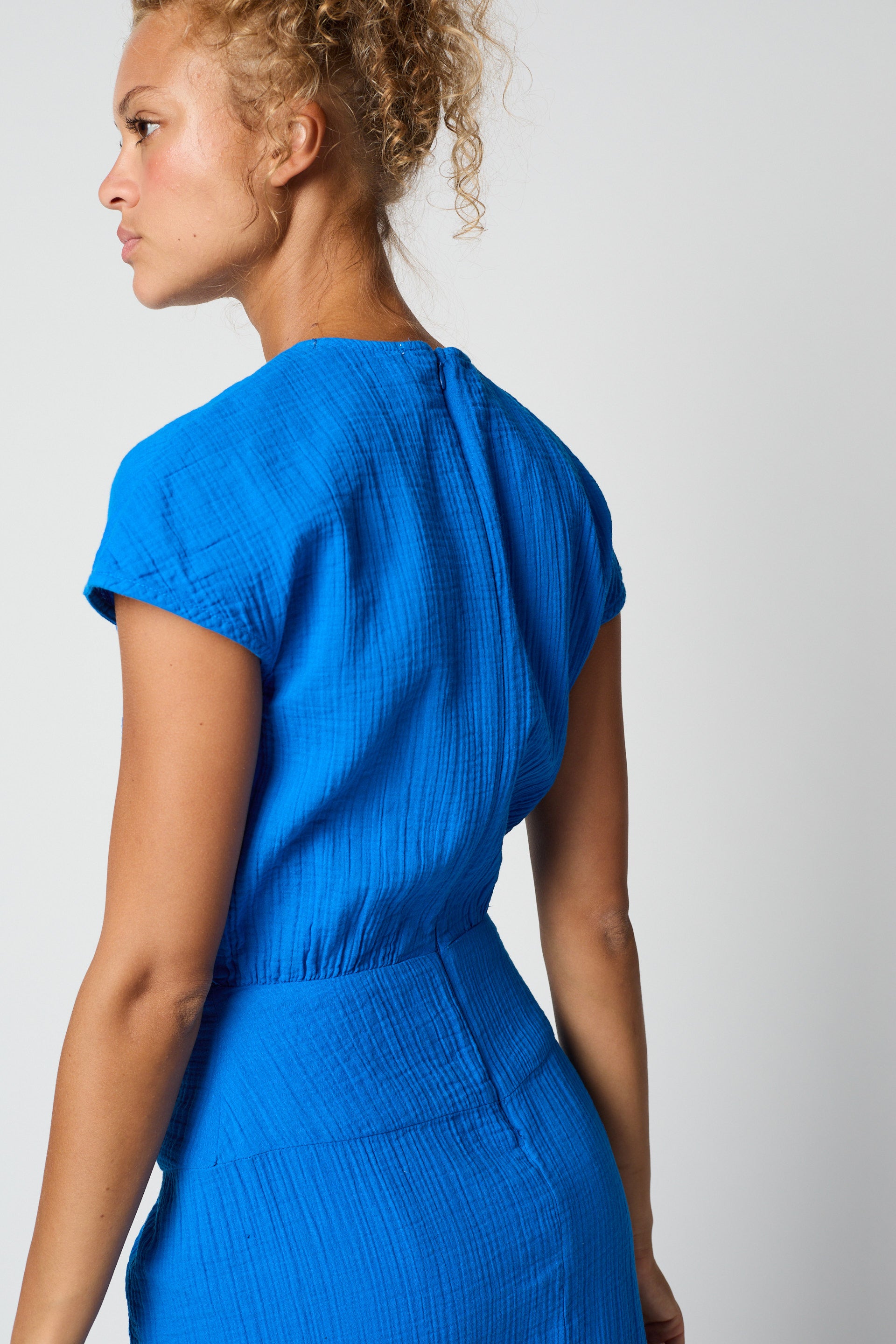 Sartre Crinkled Organic Cotton Dress