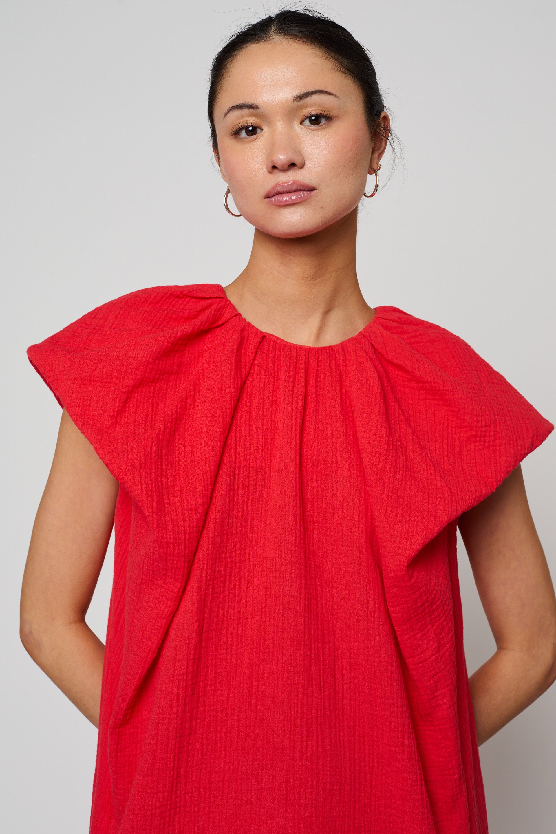 Cacie Dress in Organic Crinkled Cotton