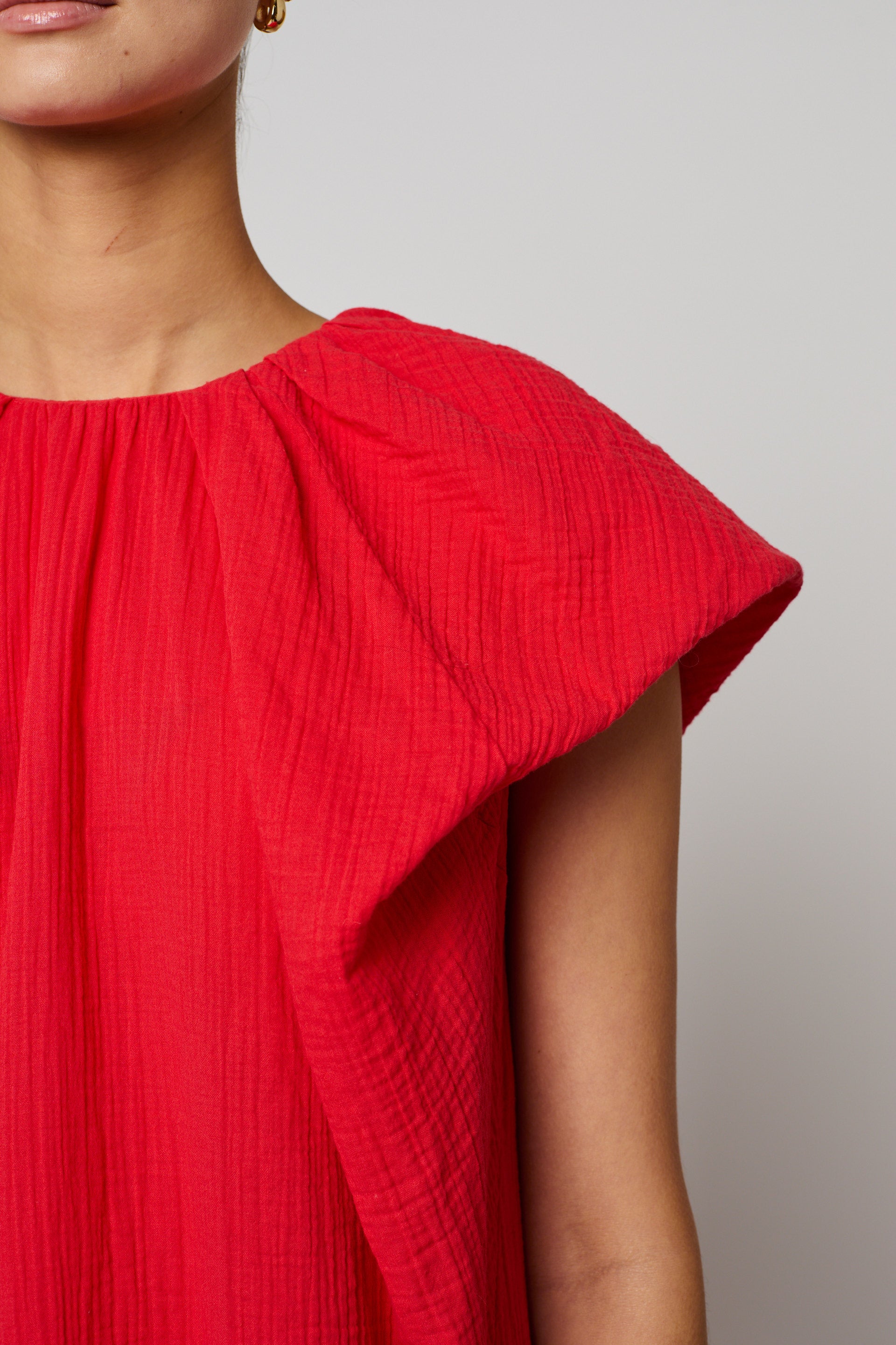 Cacie Dress in Organic Crinkled Cotton