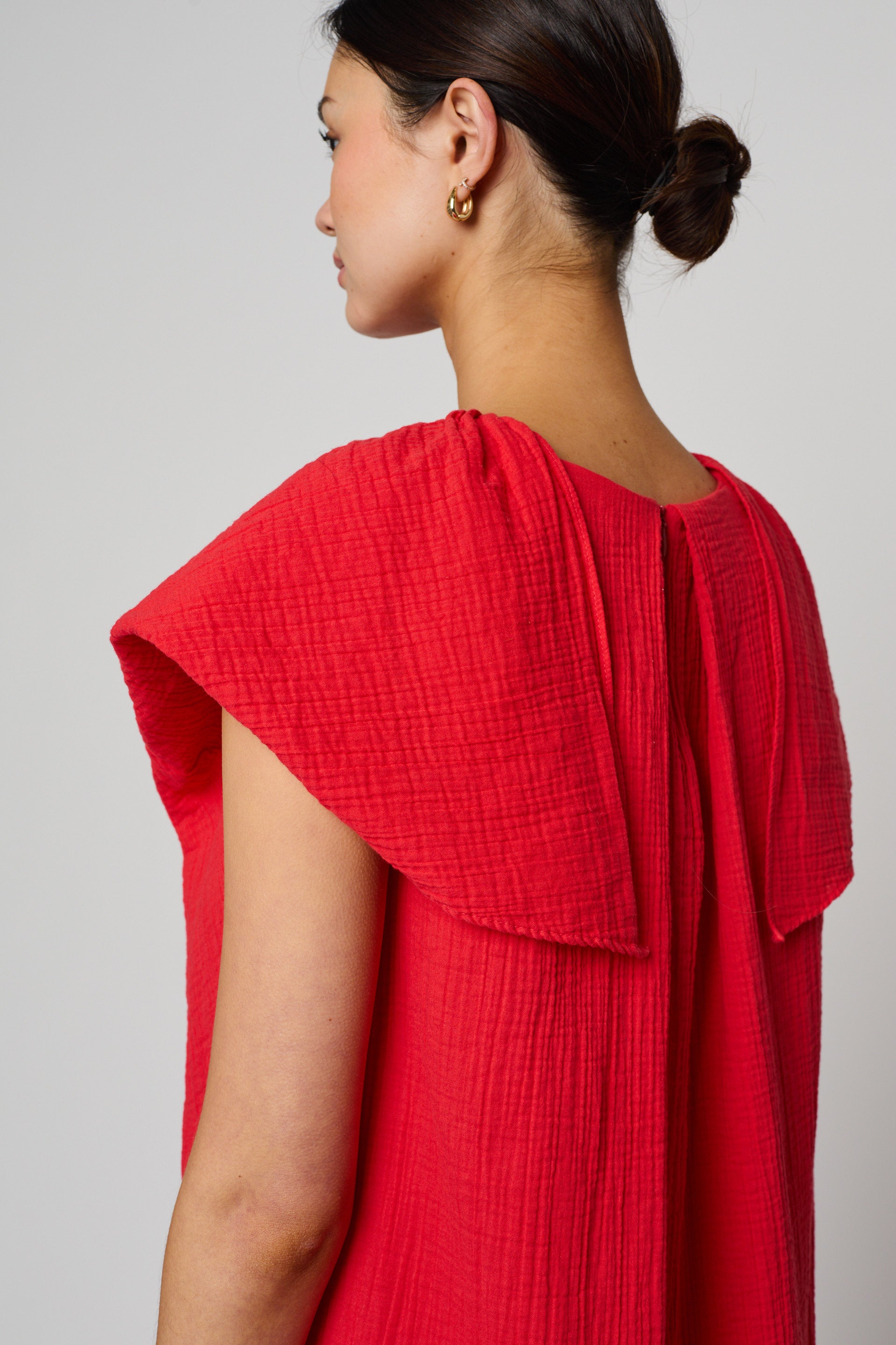 Cacie Dress in Organic Crinkled Cotton