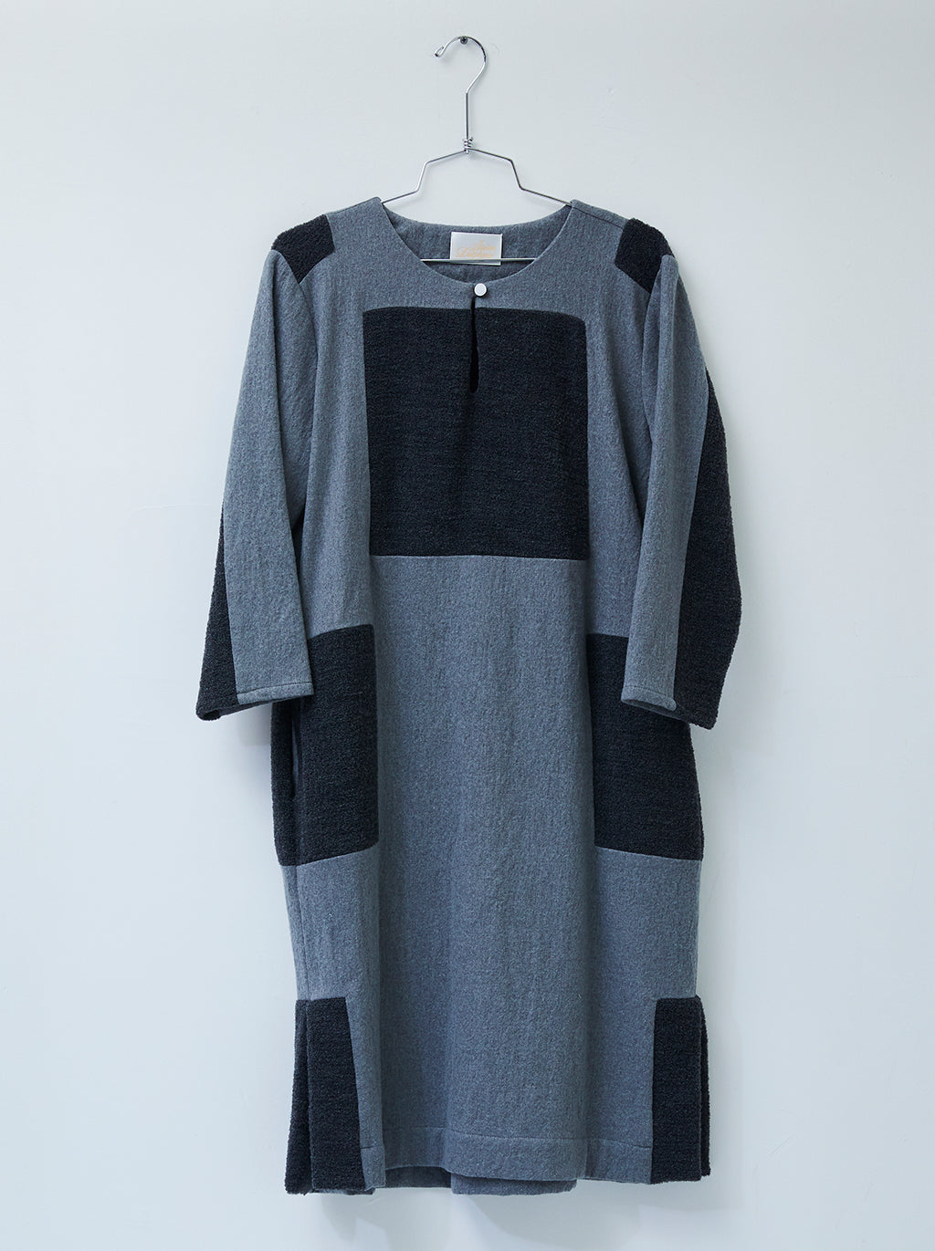Atelier Dress in Wool and Boa
