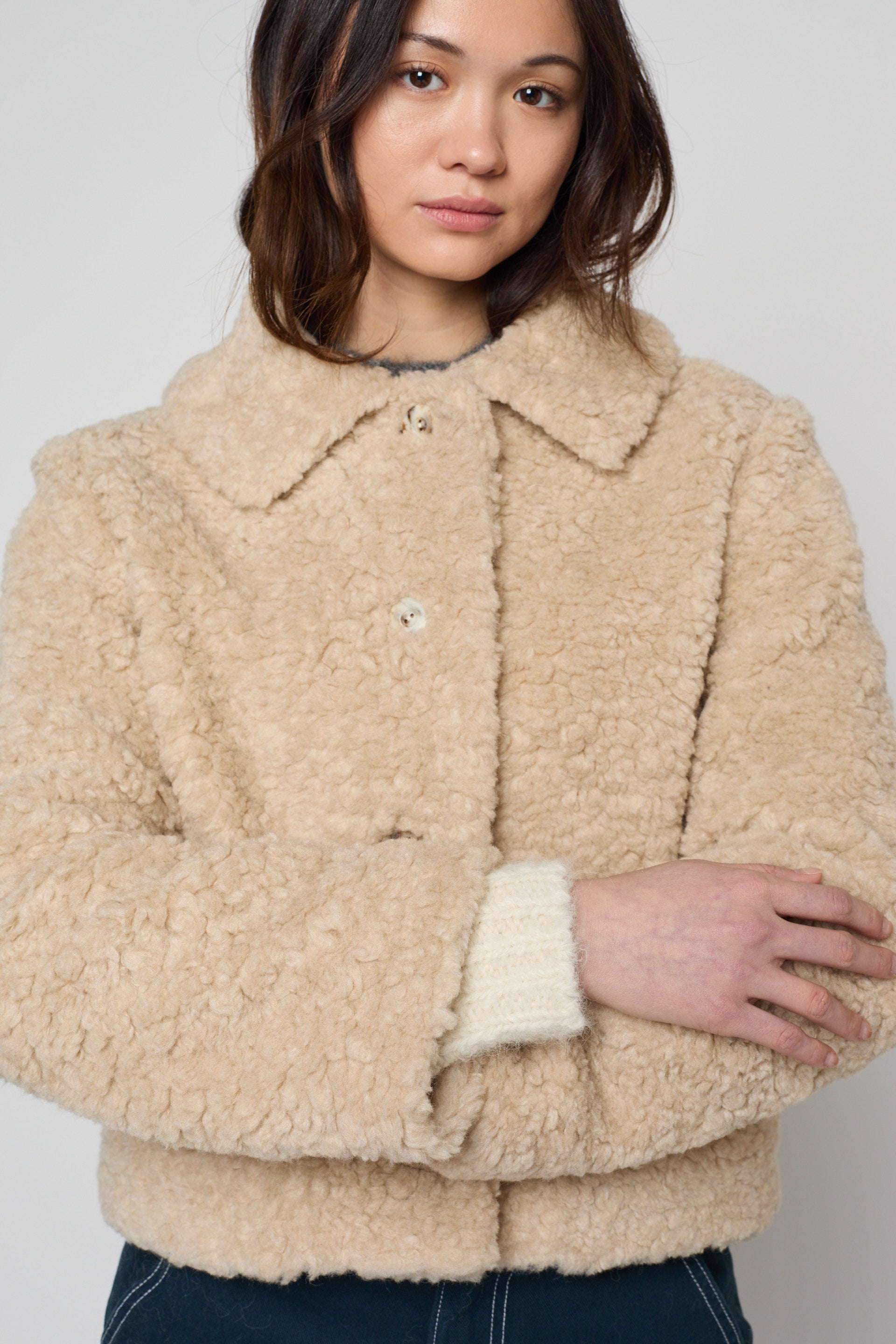 Fur Free Fur Collared Jacket