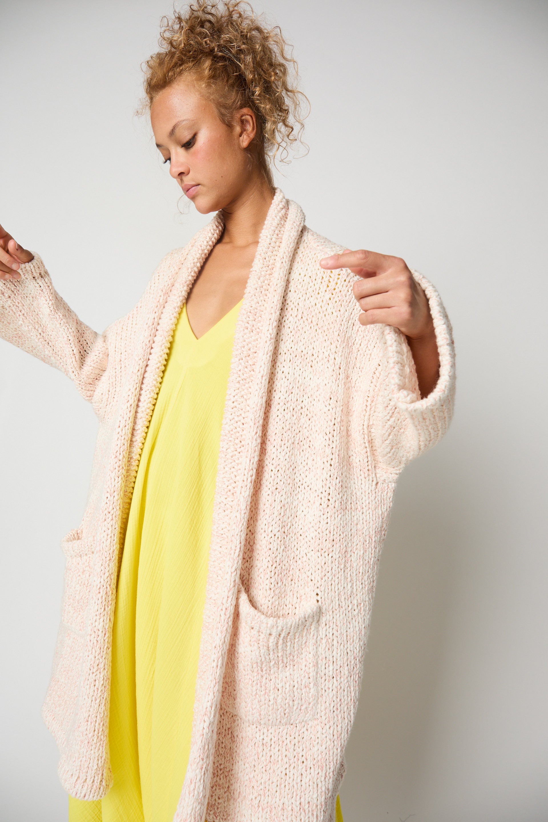 HAORI COAT IN TEXTURE LOOSE COTTON