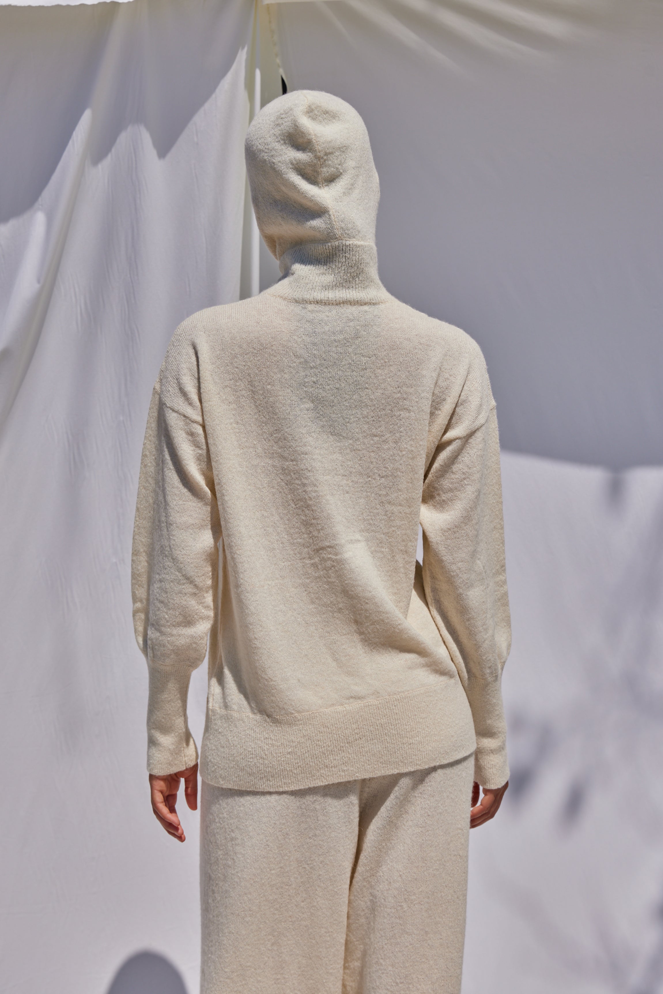 Lightweight Balaclava Cardigan in Soft Alpaca / Pre-Order