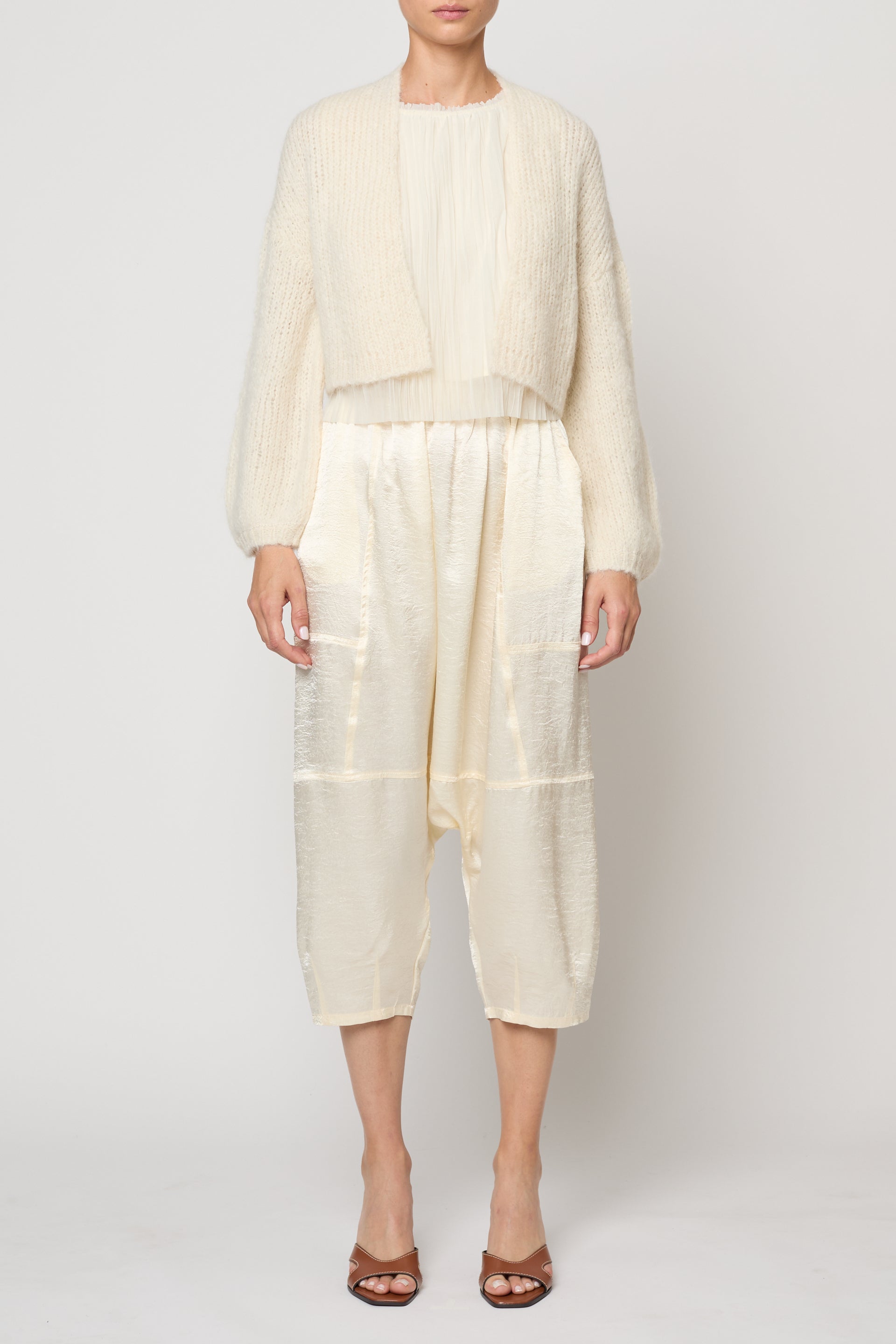 Super Crop Cora Cardigan in Suri Alpaca