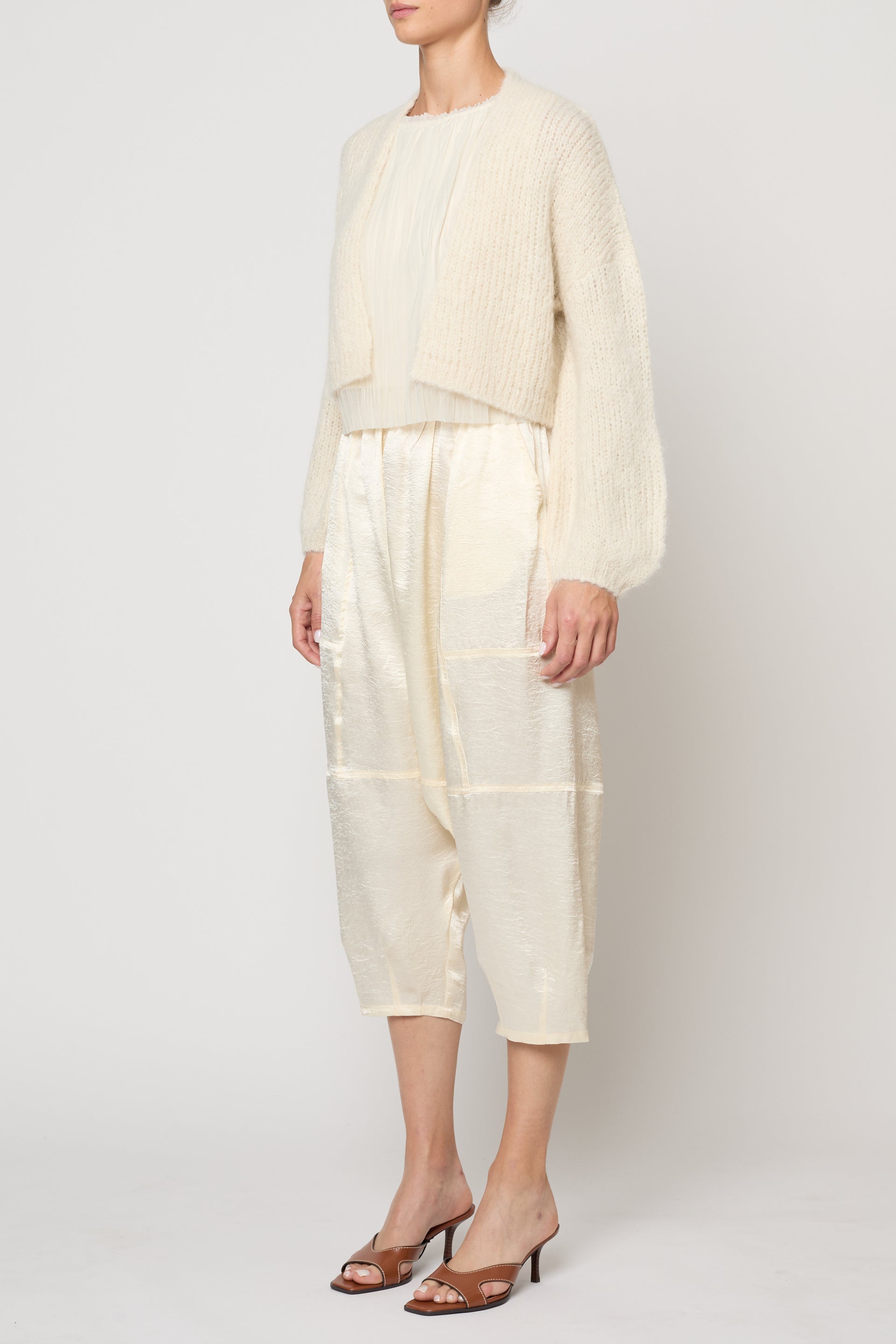 Super Crop Cora Cardigan in Suri Alpaca