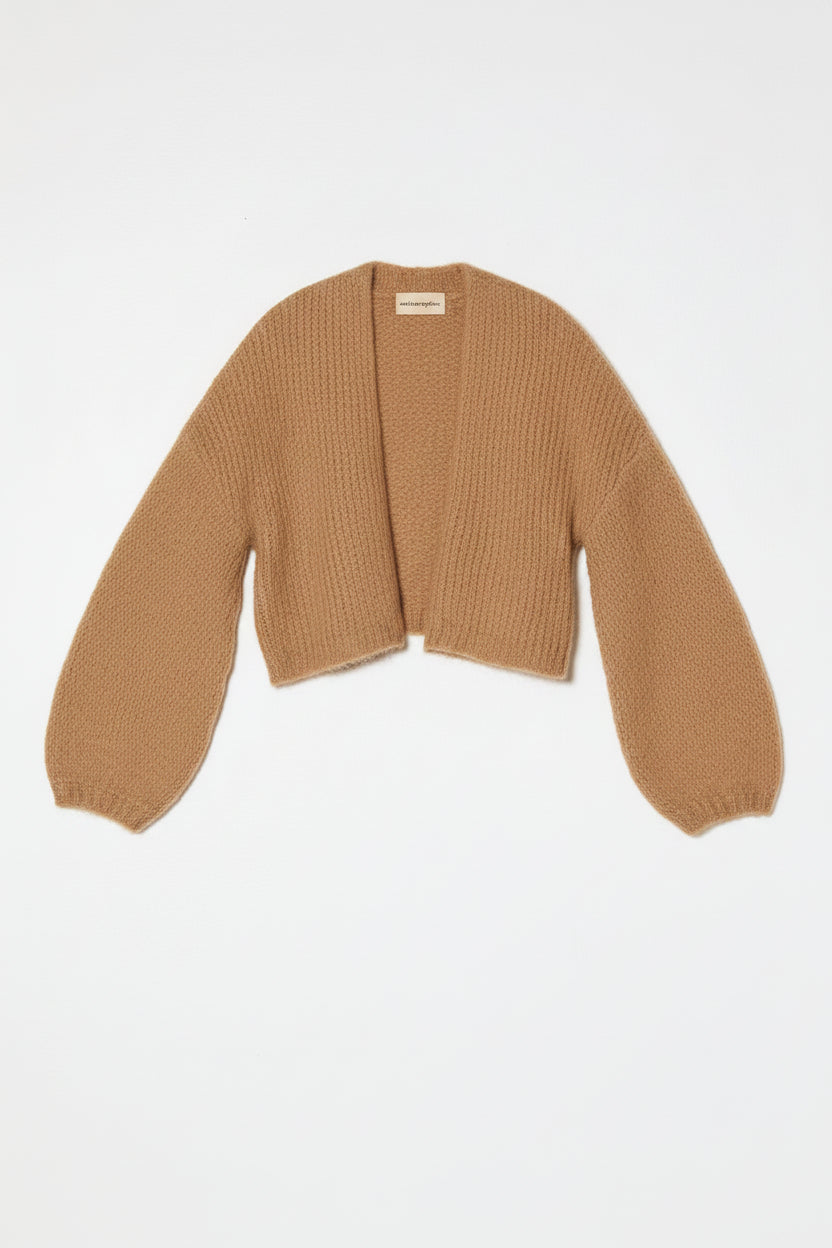 Super Crop Cora Cardigan in Suri Alpaca