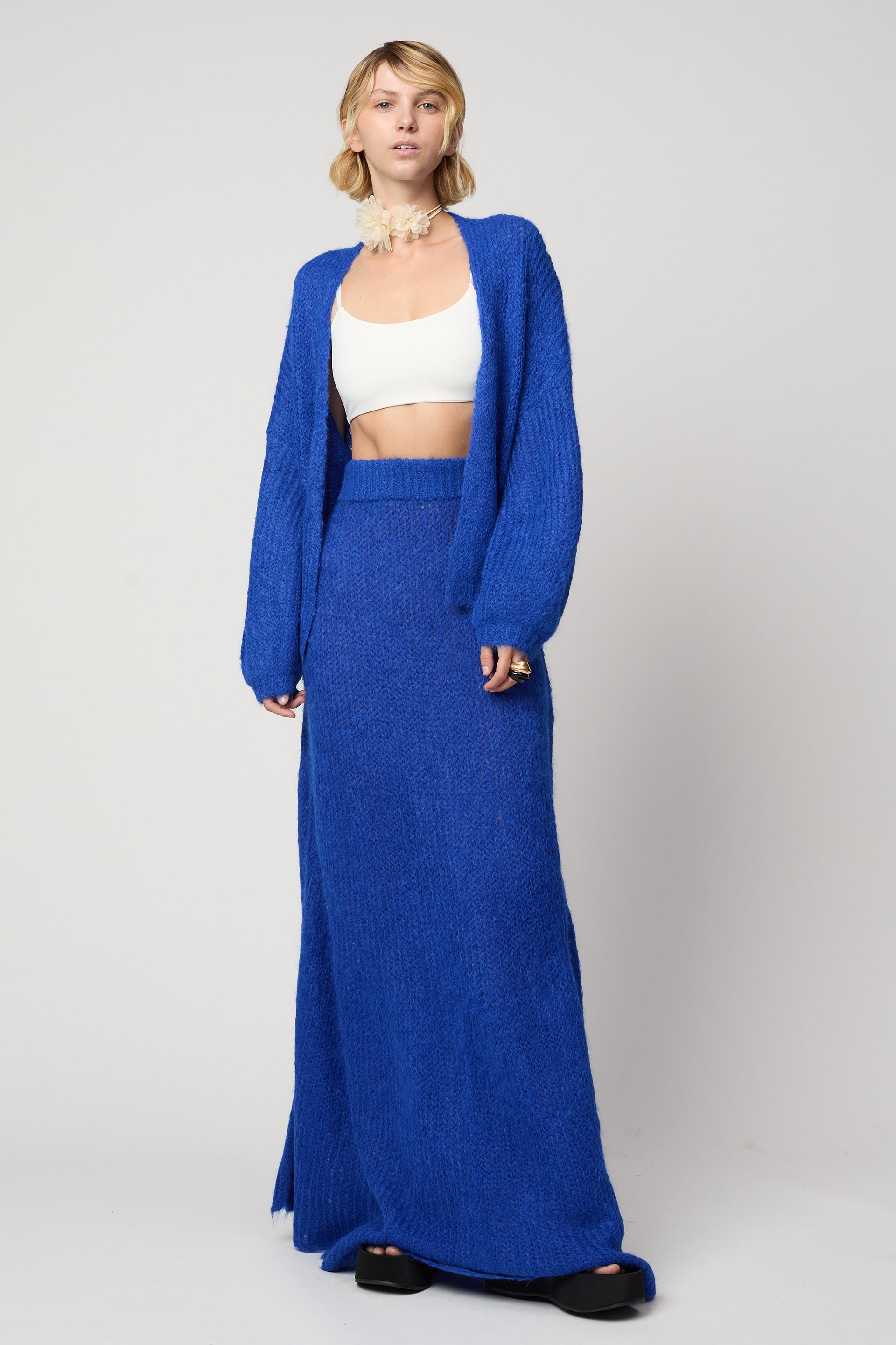 Cora Cardigan in Suri Alpaca Blend