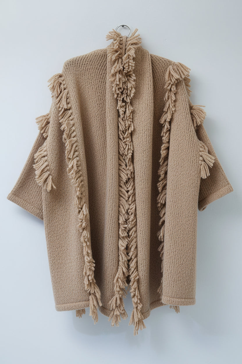 Fringe Haori Coat in Supreme Alpaca