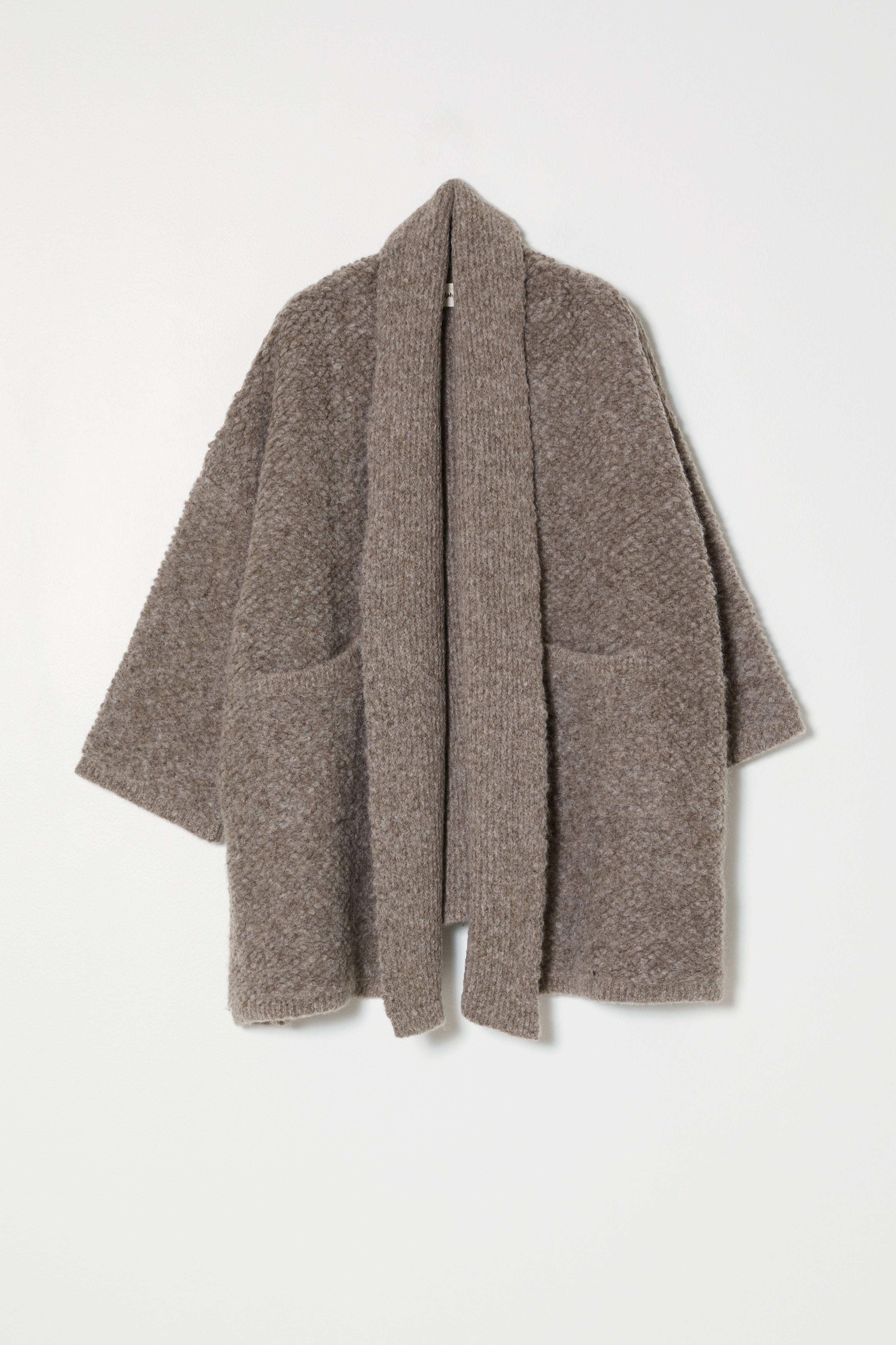 Haori Coat Chunky French Terry Knit in Alpaca