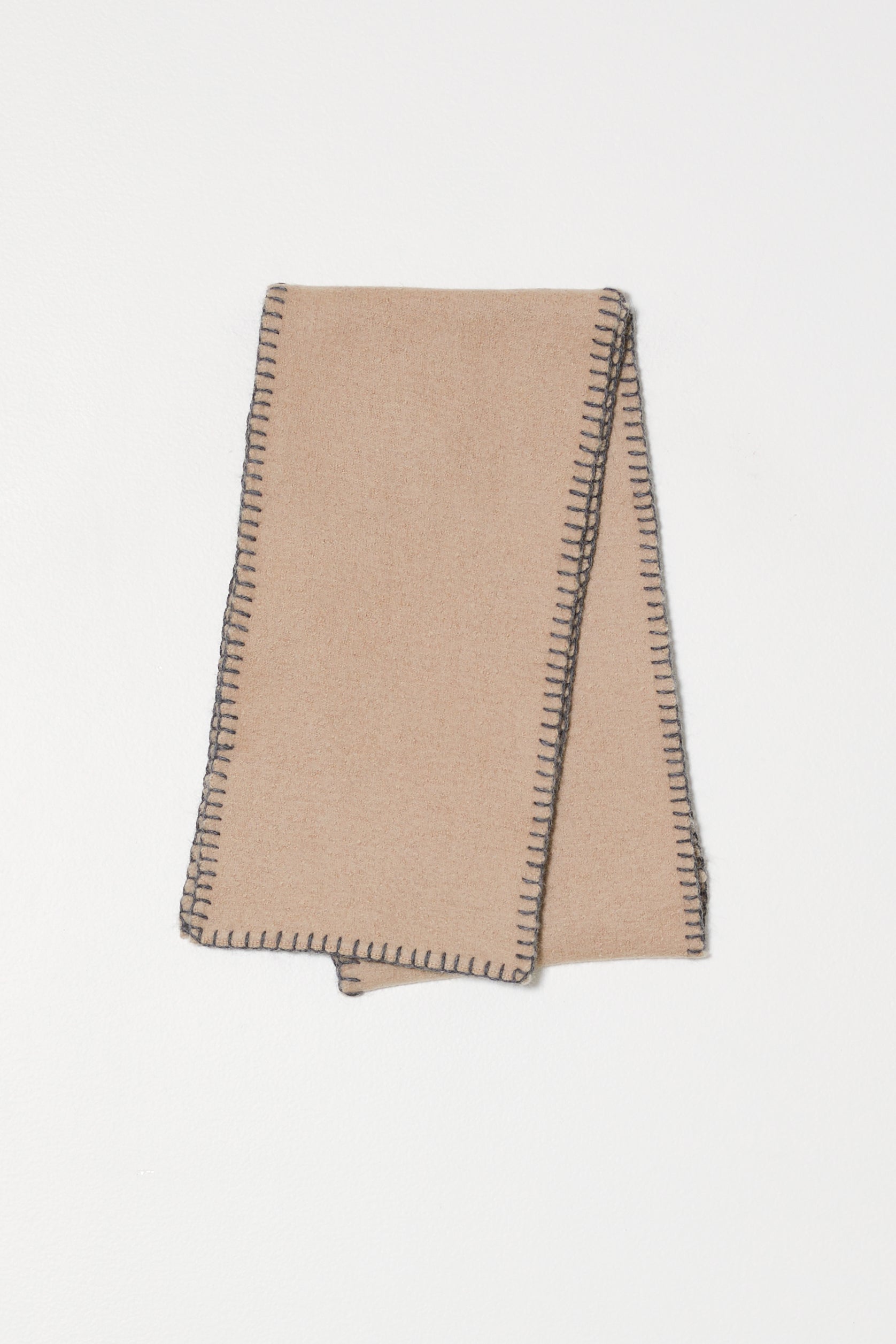 Baby Alpaca Felted Scarf with Whipstitch detail