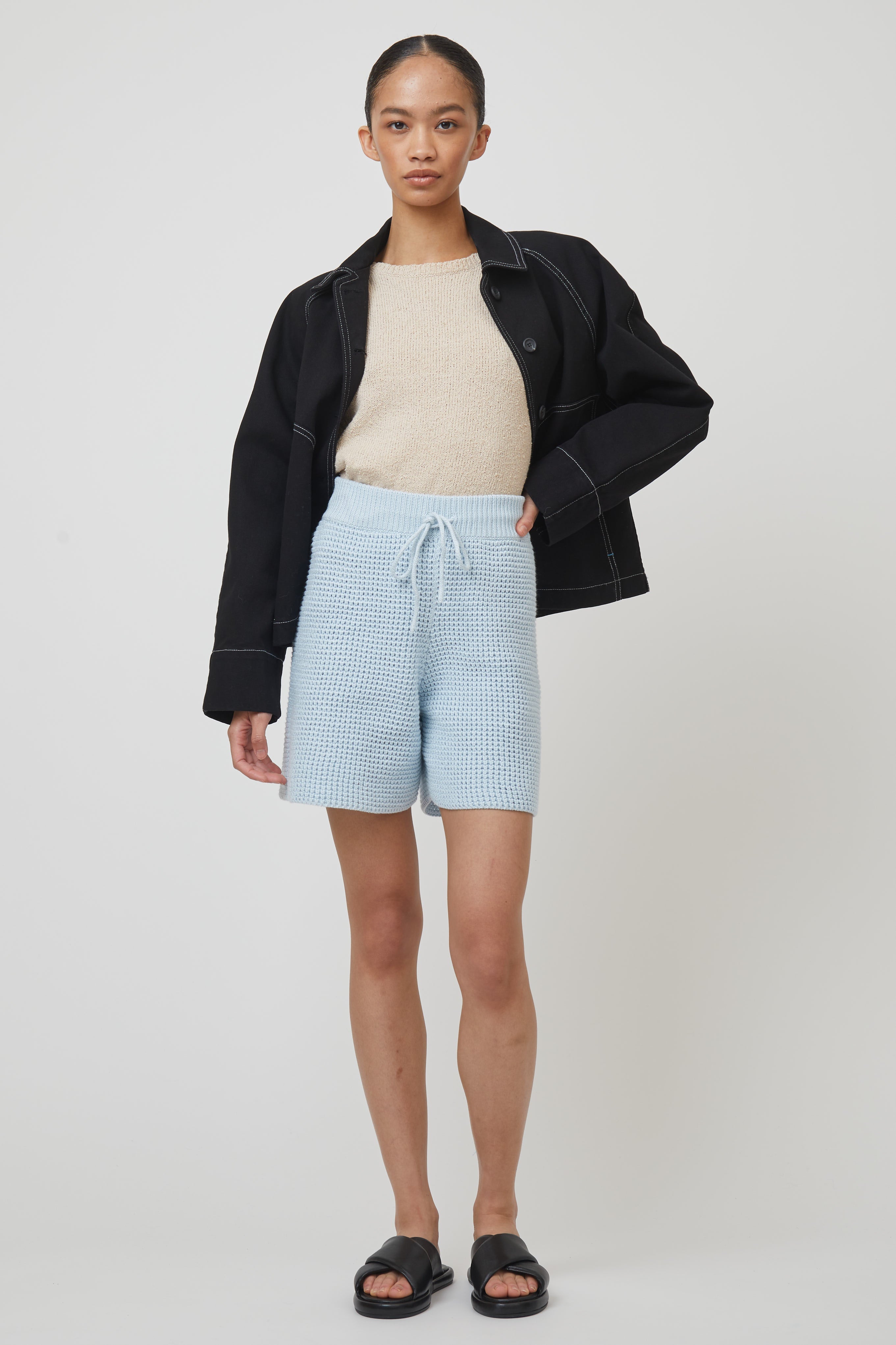 Seera Short in Waffle Cotton Knit