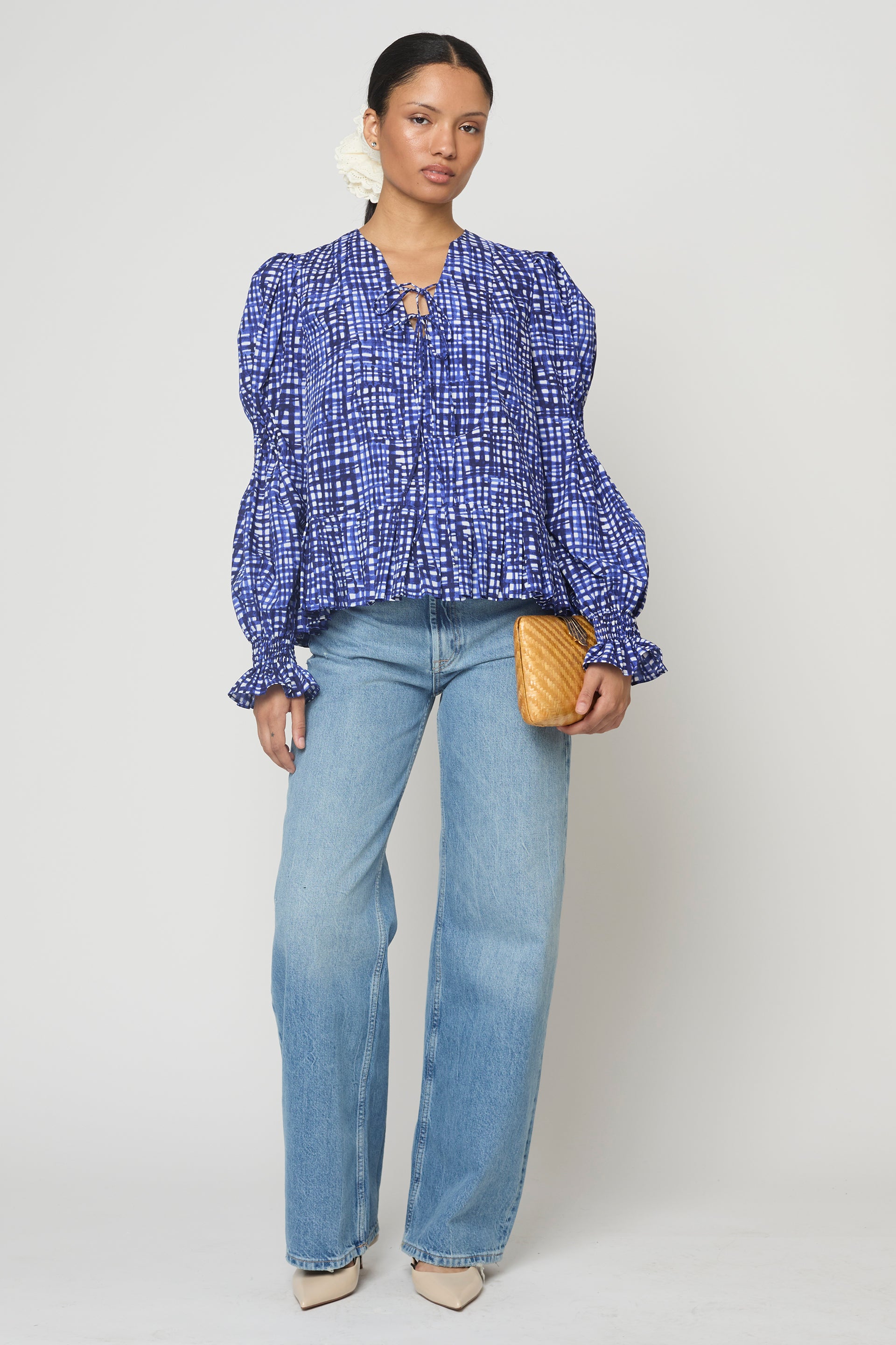 Matilda Blouse in Watercolor Picnic