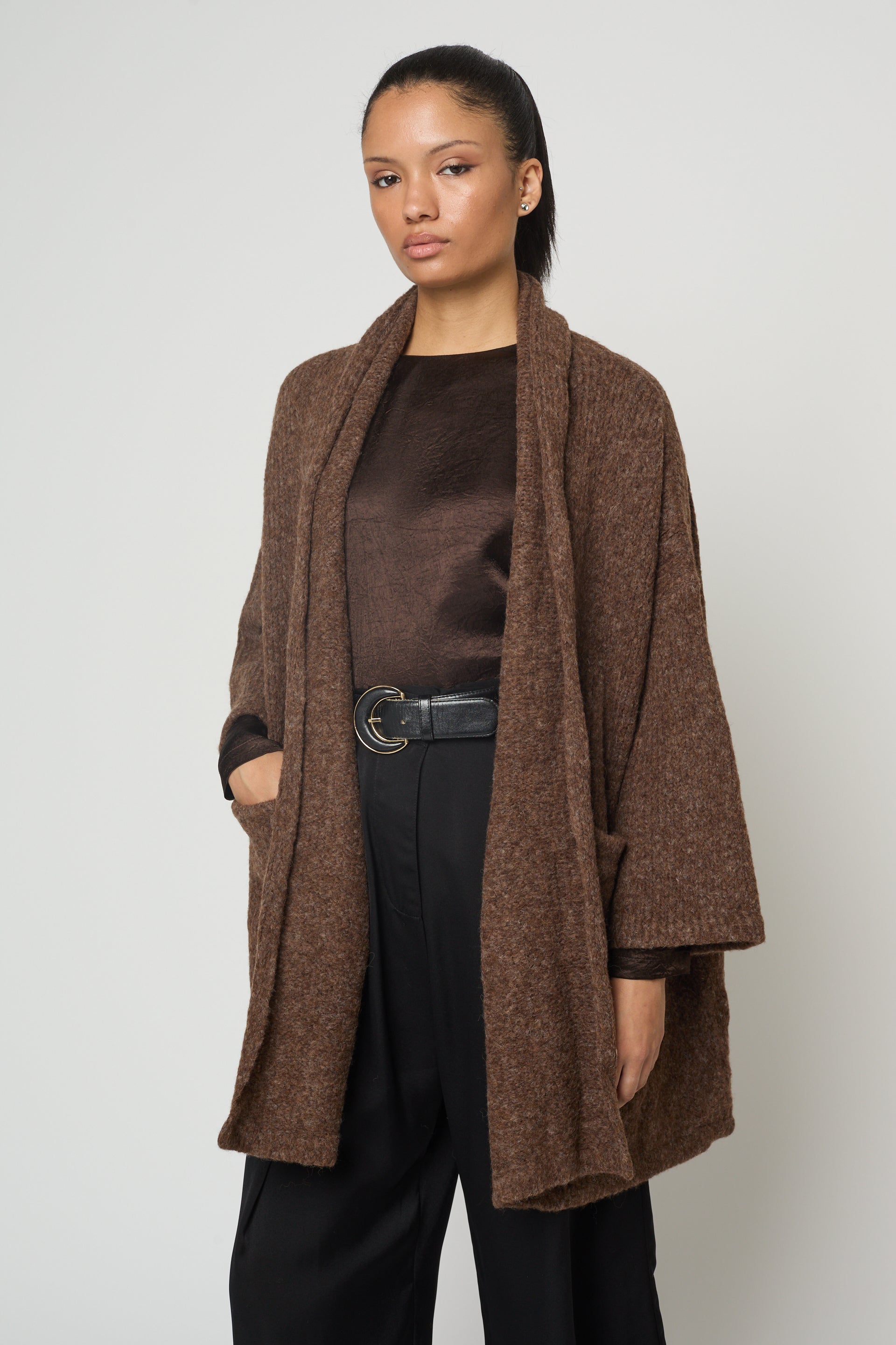 ベビーアルパカの羽織コート