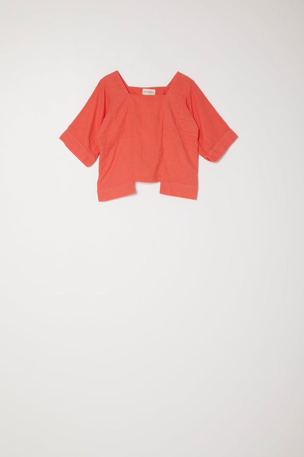 Archive Sale Block Top in Crinkled Cotton