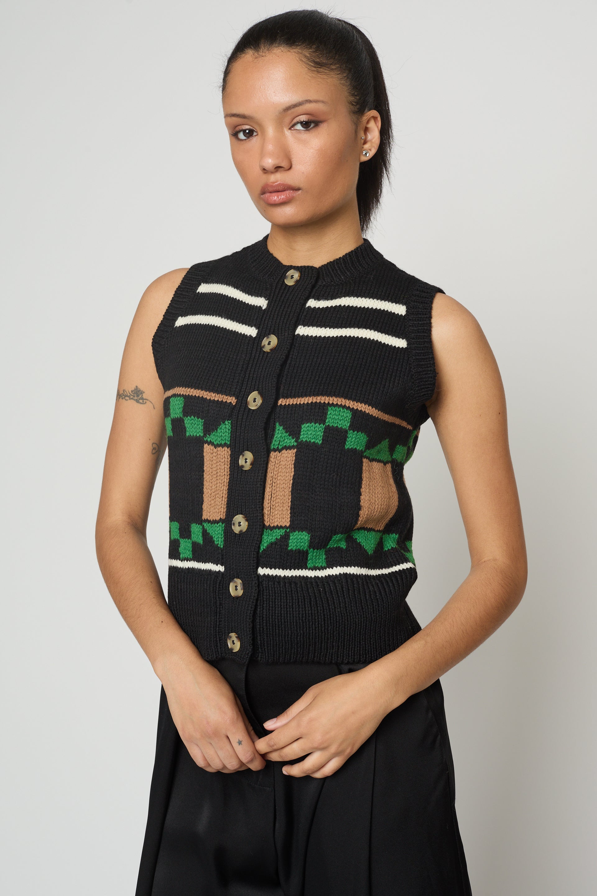 Monique Vest in Washed Wool