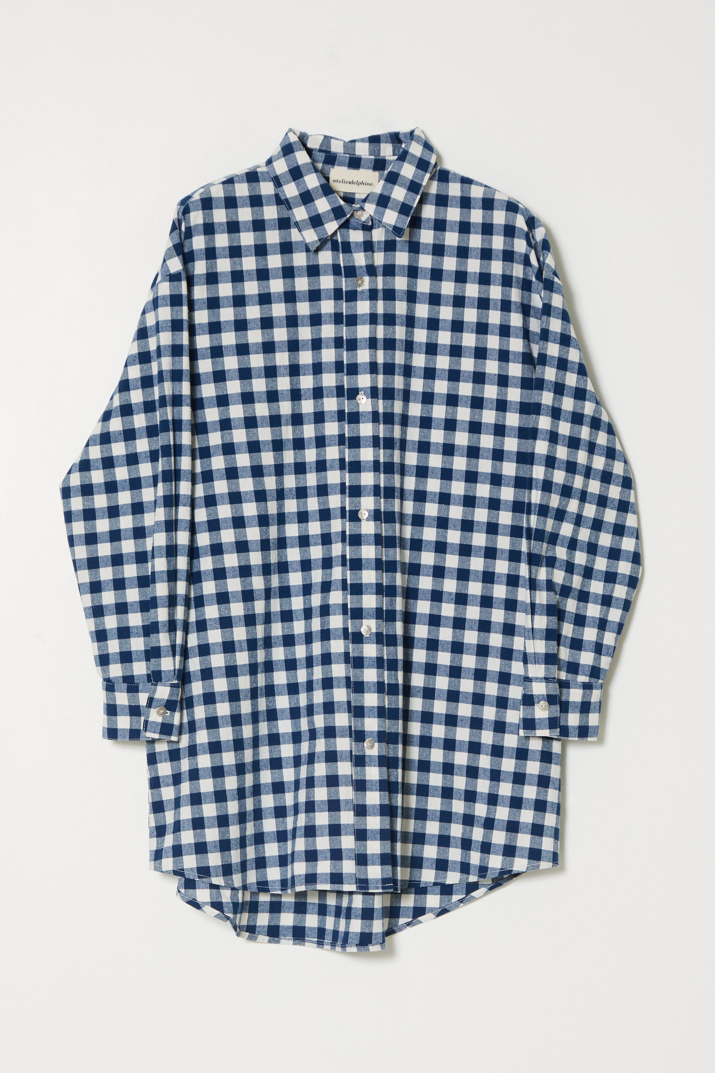 Oversized Overlay in Gingham Raw Silk
