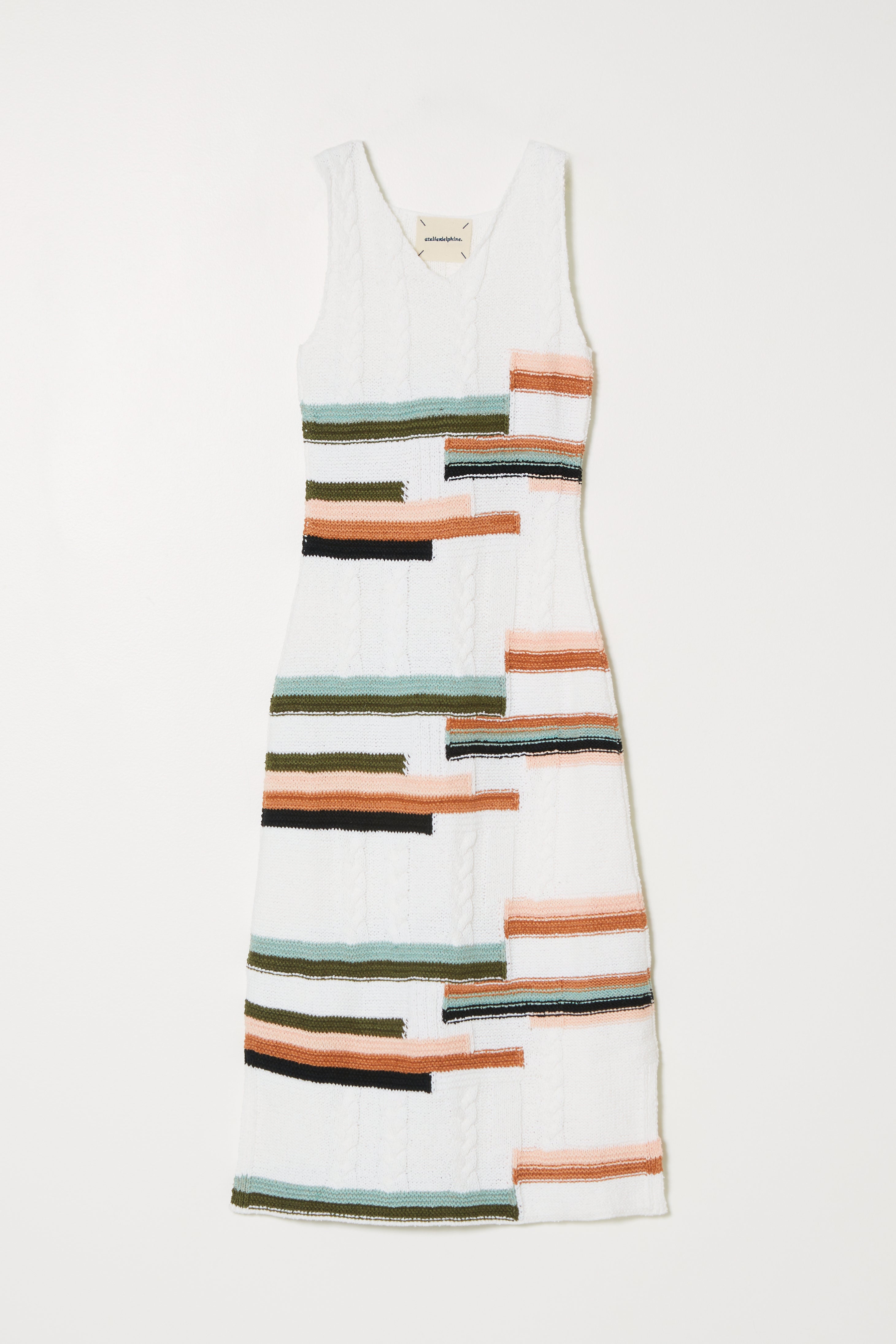 Palmer Dress Cotton Patchwork Motif Dress