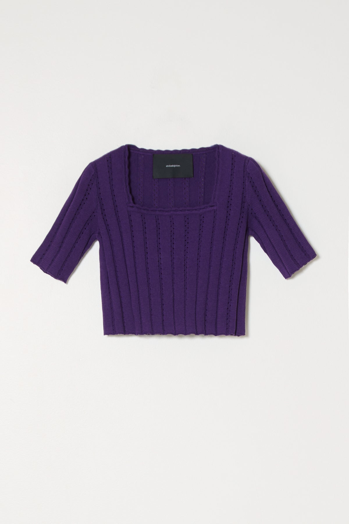 Vienna Cropped Cotton Knit Top