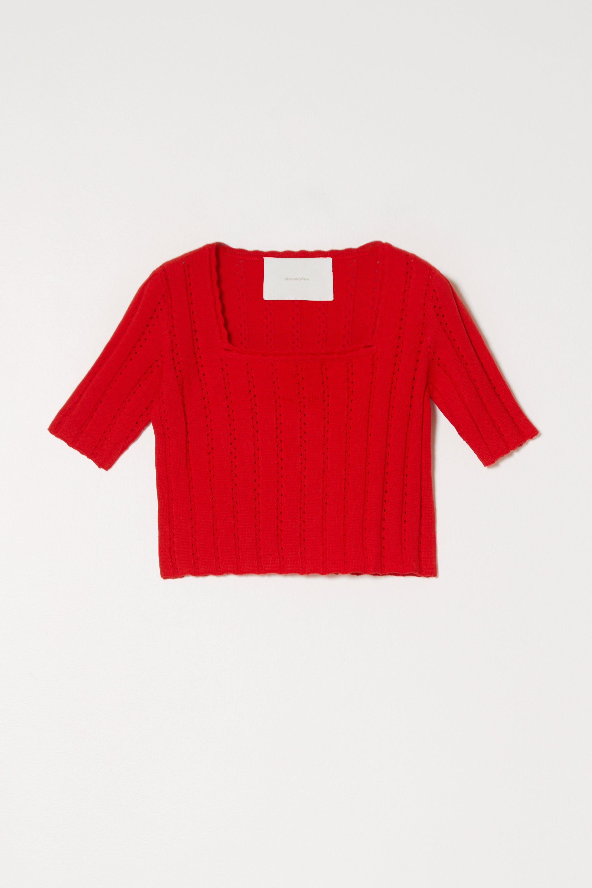 Vienna Cropped Cotton Knit Top