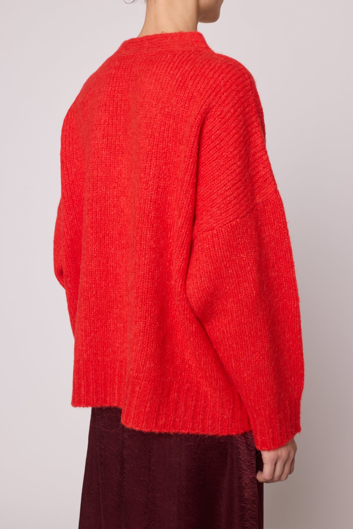 Amelia Cardigan in Supreme Alpaca - Coral