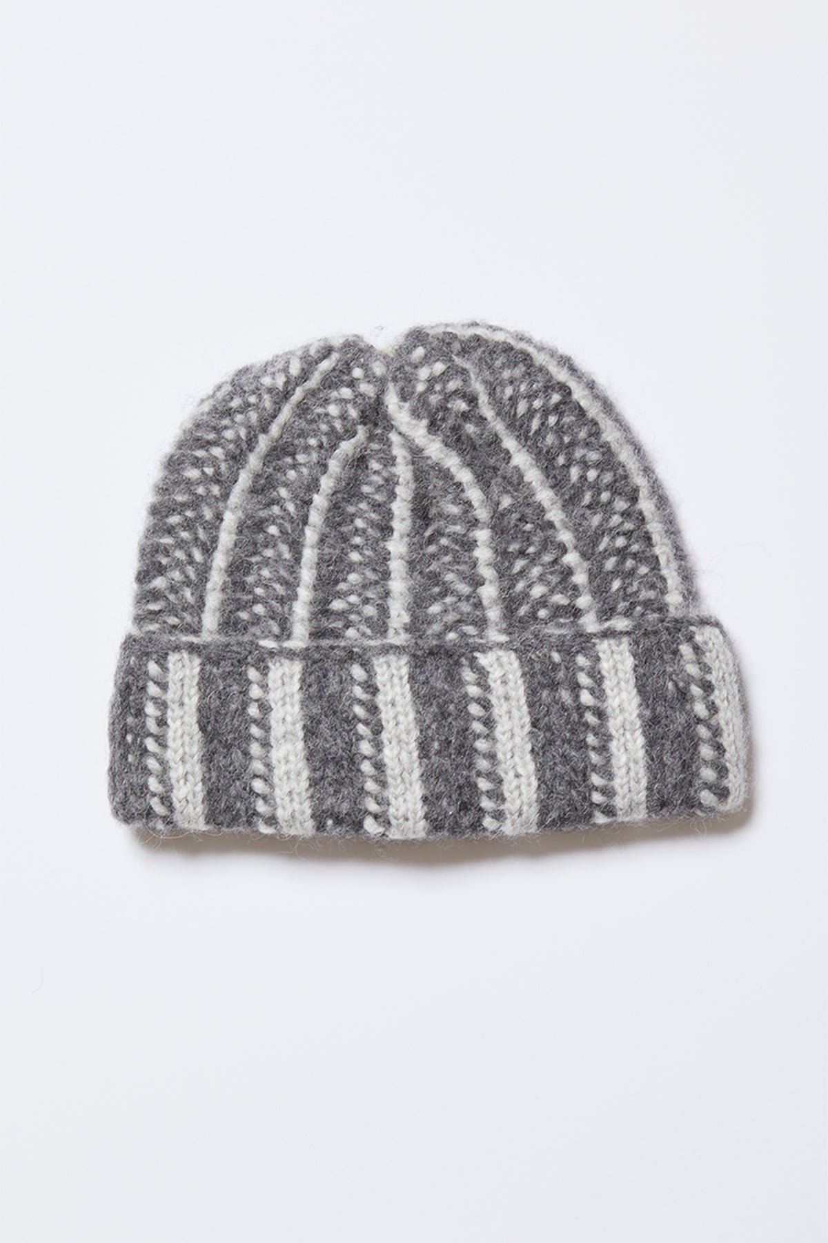 Charondra Beanie in Pure Baby Alpaca Aubergine Bambi