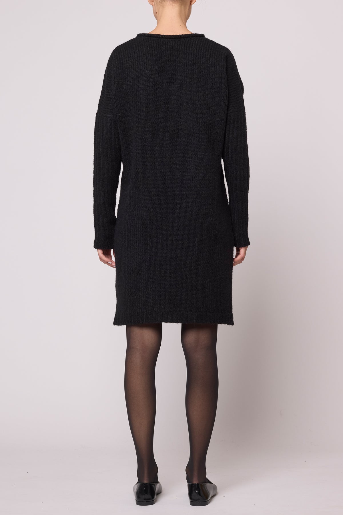 Shift Dress in Supreme Alpaca - Black