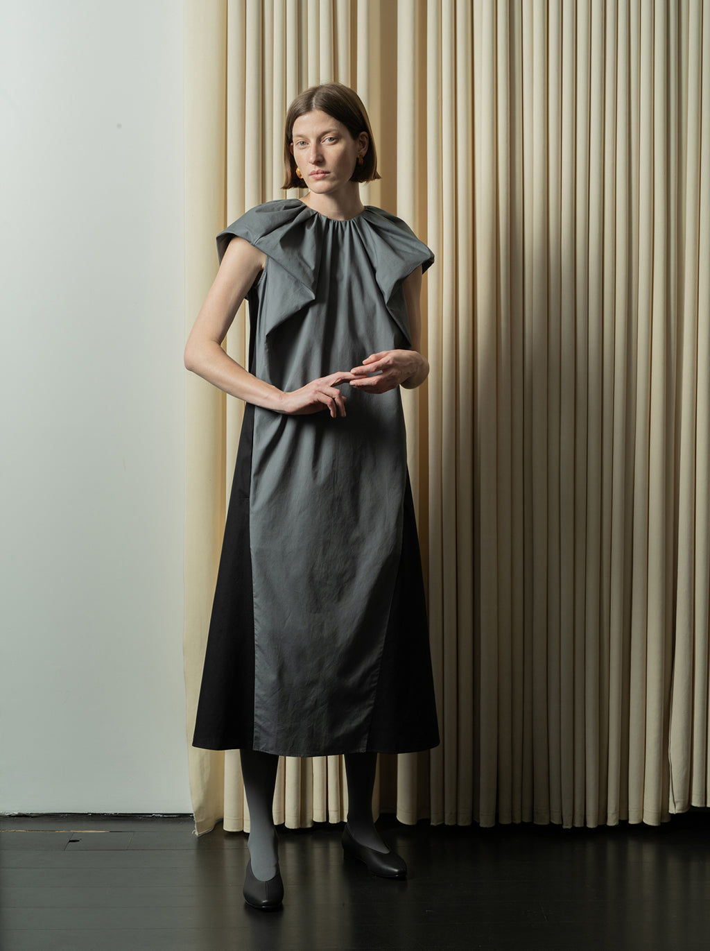 Cacie Dress Poplin, Paneled