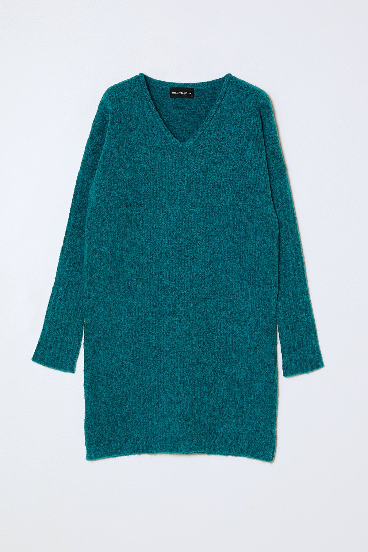 Shift Dress in Supreme Alpaca - Teal