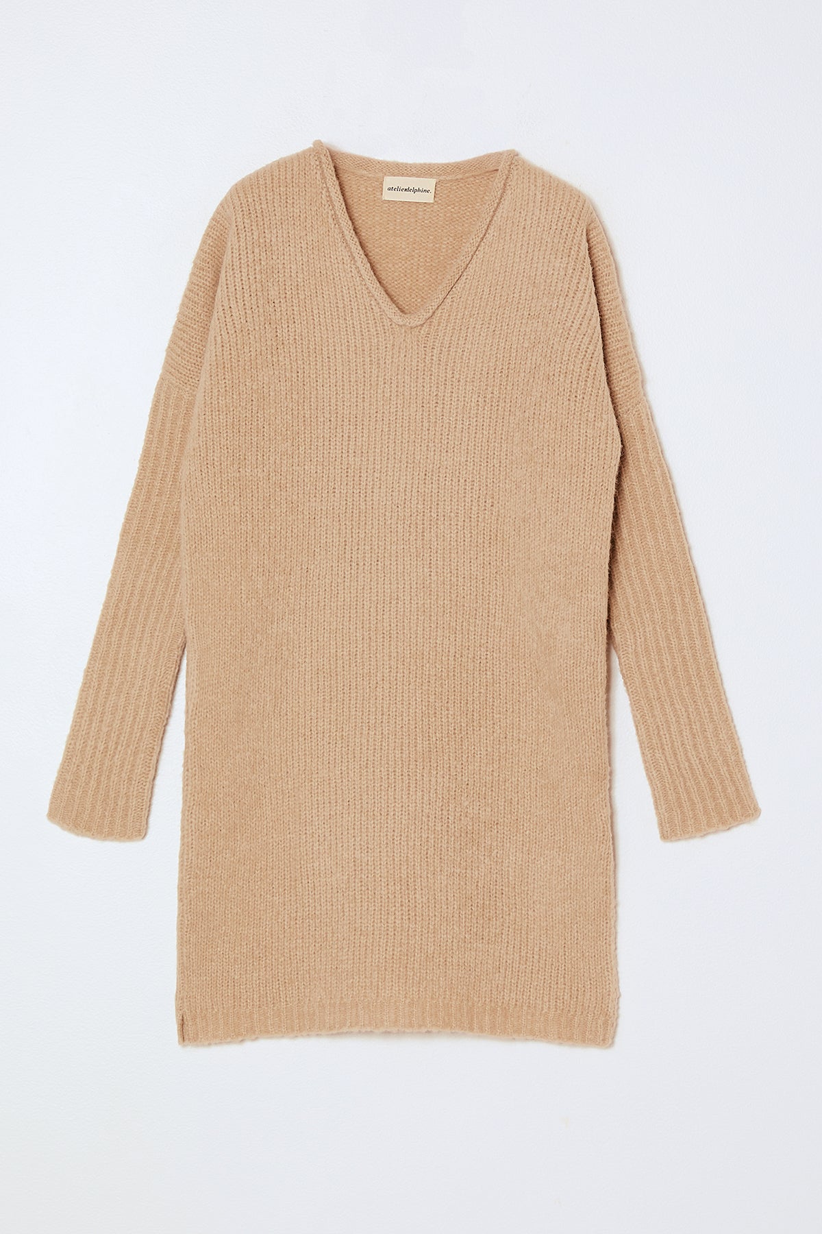 Shift Dress in Supreme Alpaca - Sand