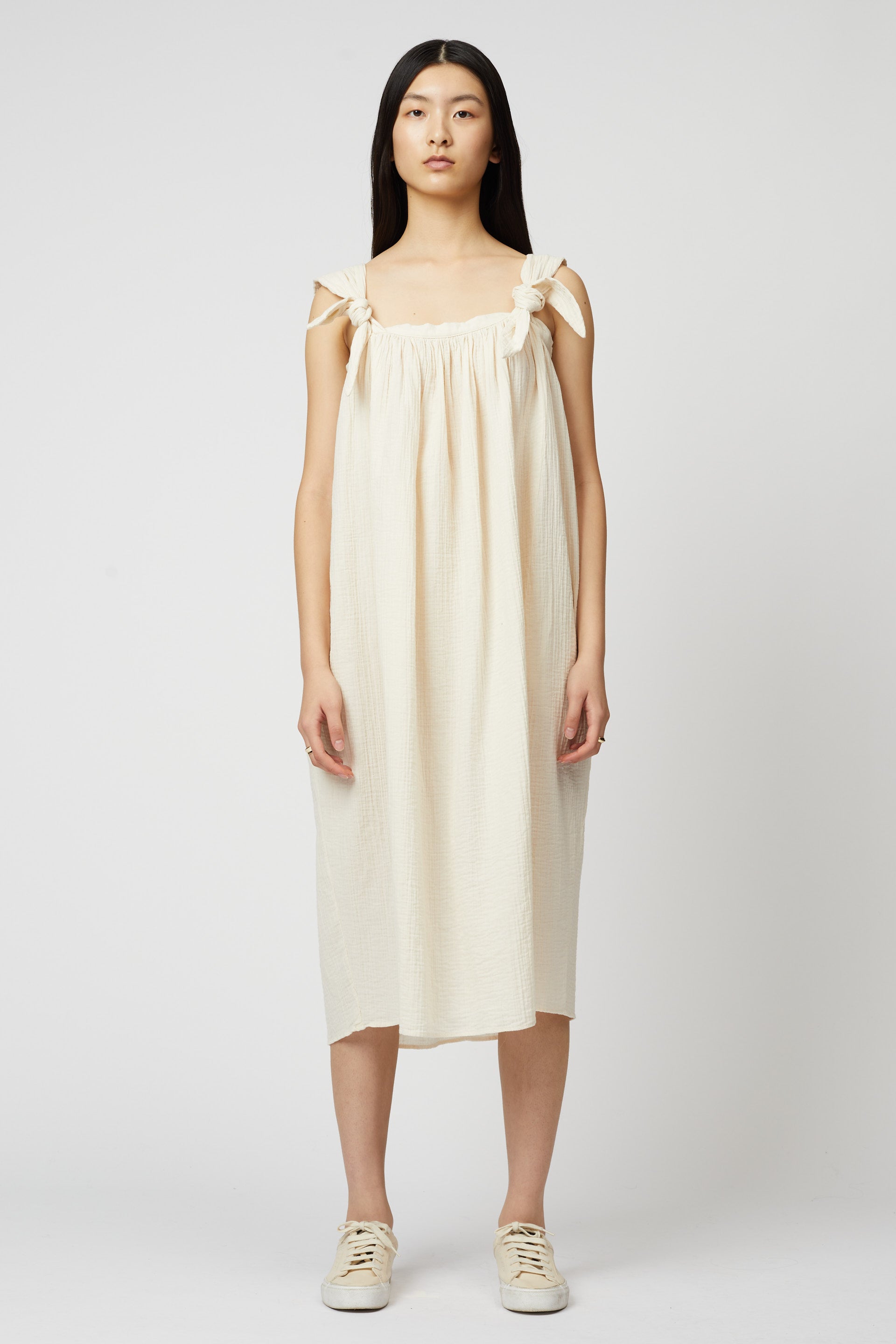 Adraste Organic Crinkled Cotton Dress