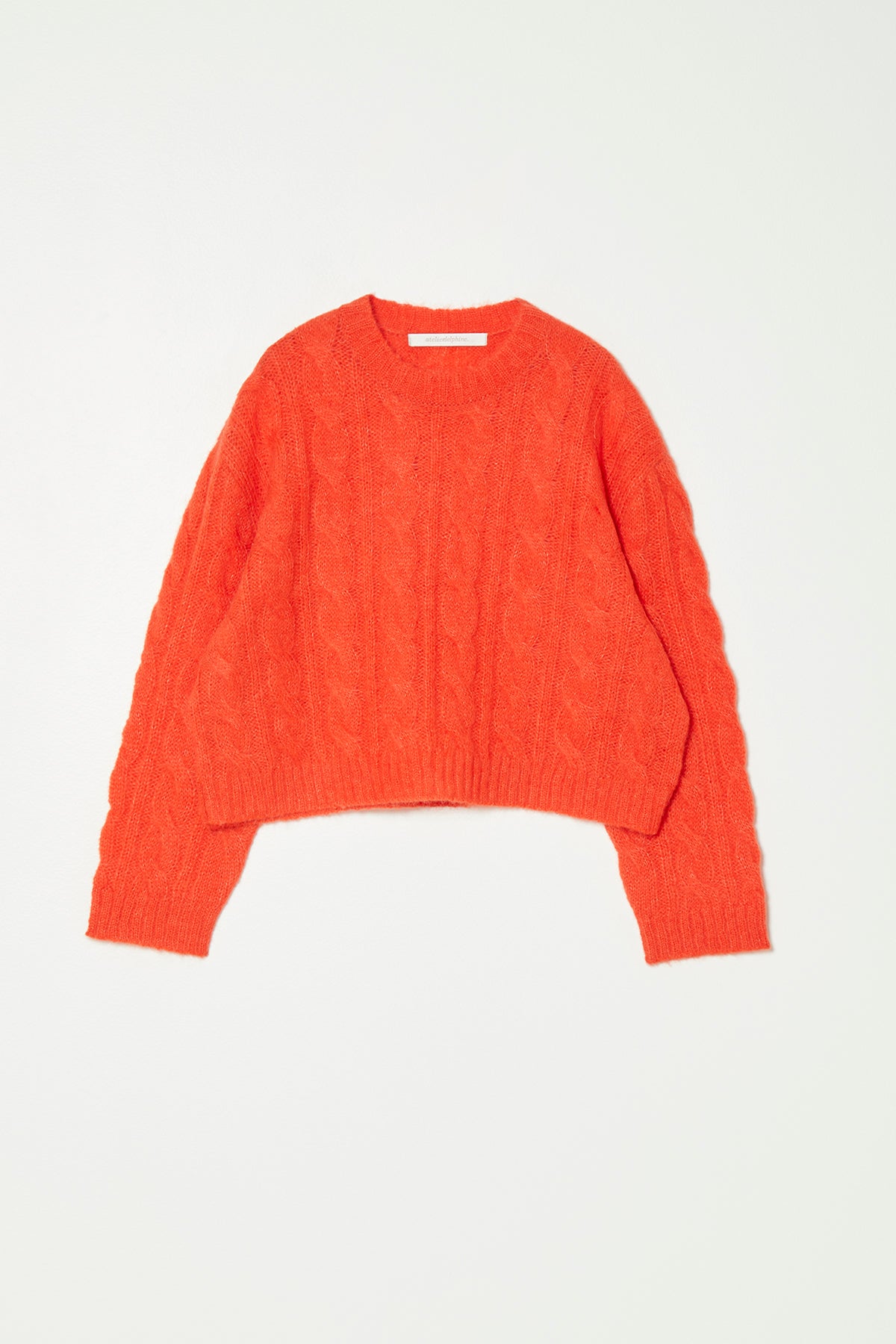 Agata Scarlet Loose Cable Sweater