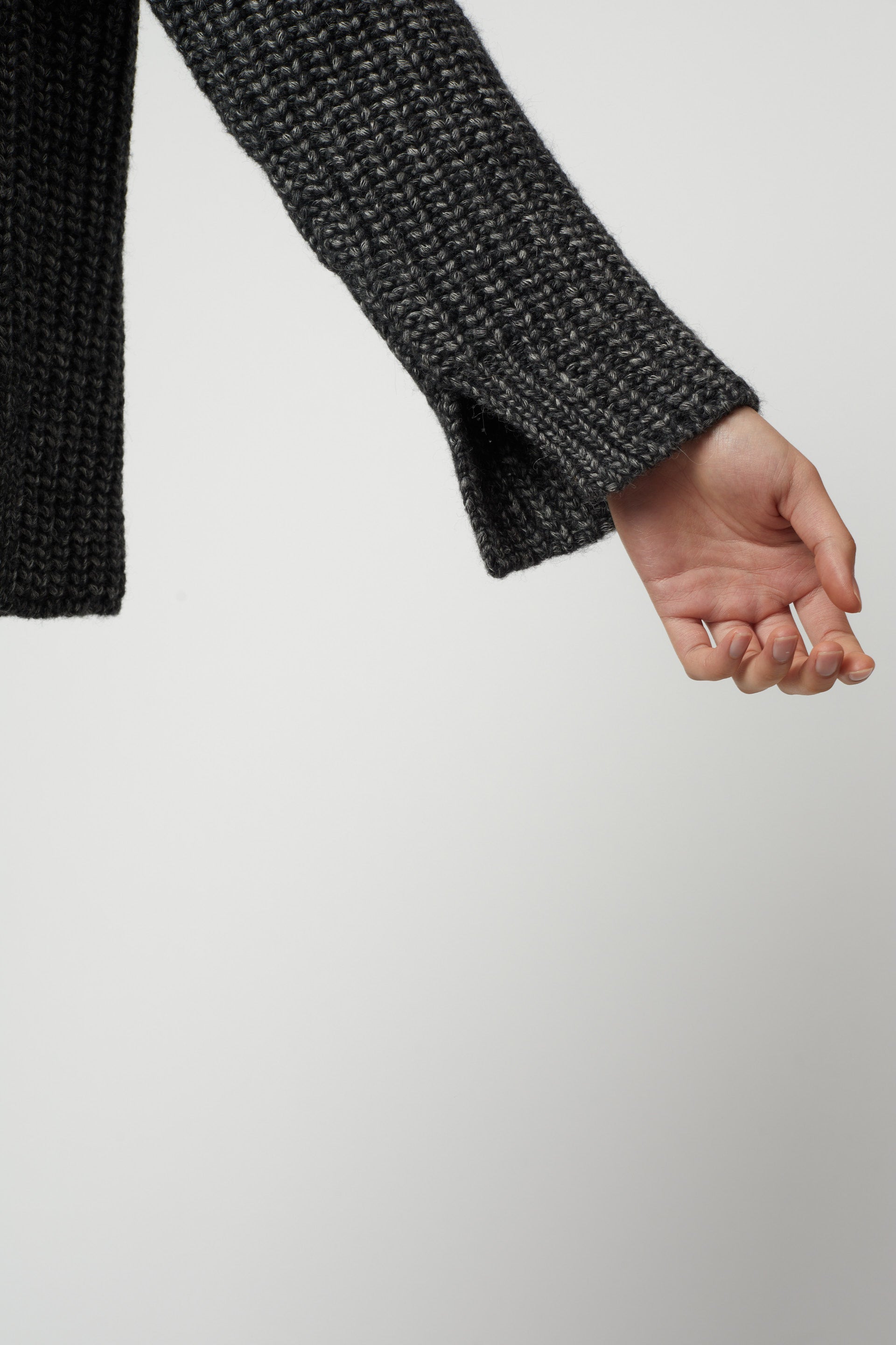 Rib Zip-up Cardigan in Alpaca Pima Blend