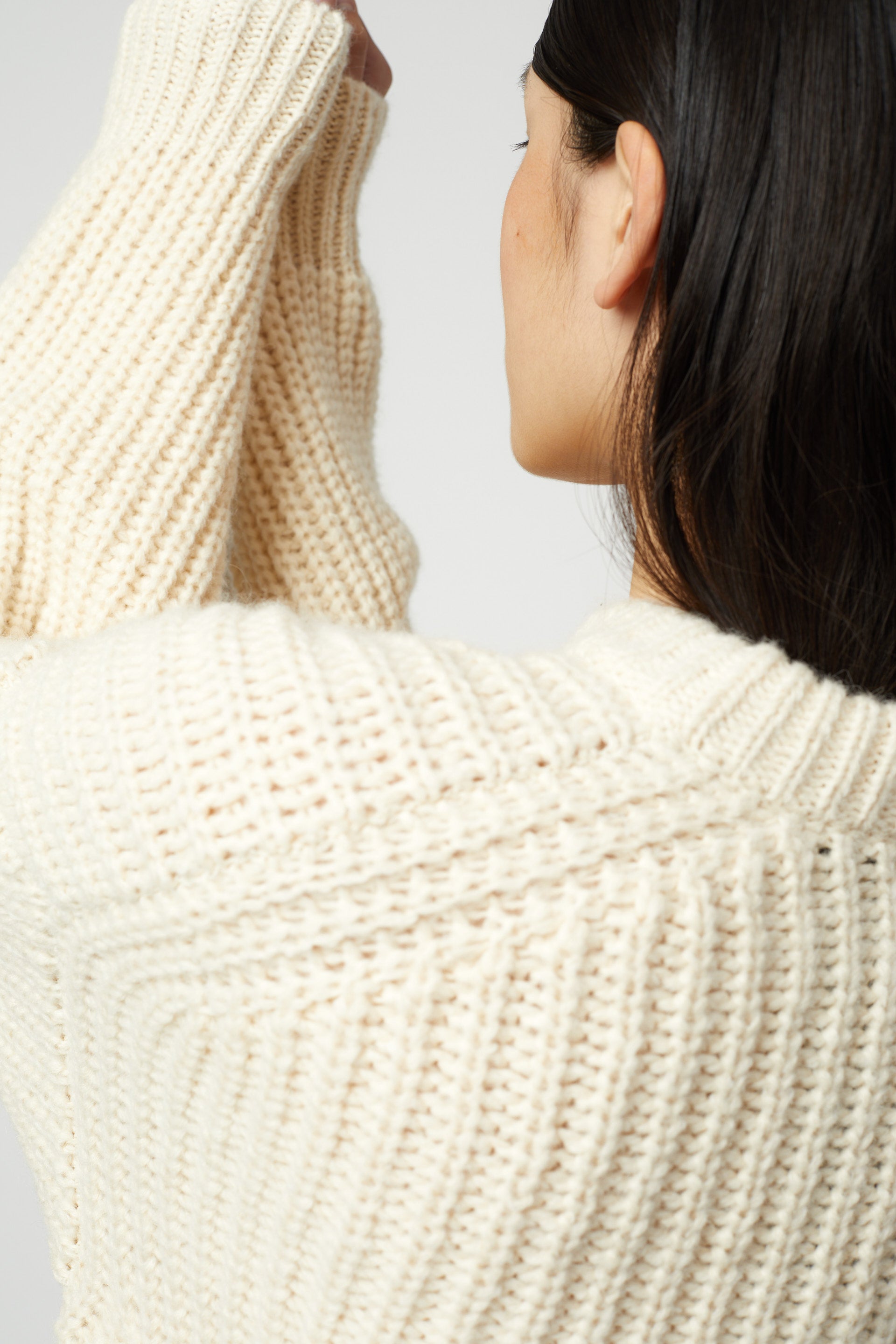 Rib Crewneck Sweater in Alpaca Pima Blend