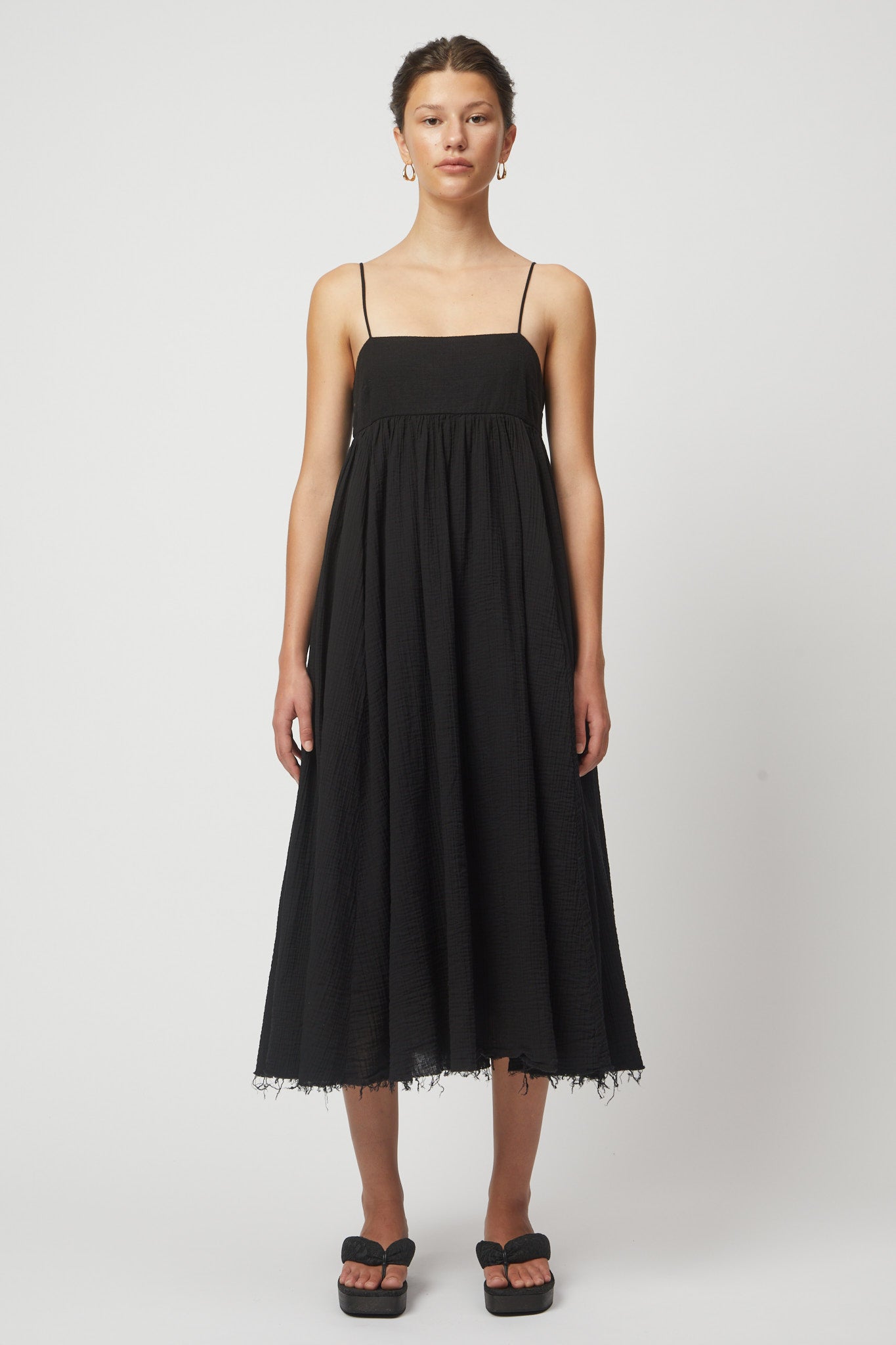 Arquette Dress in Crinkled Cotton