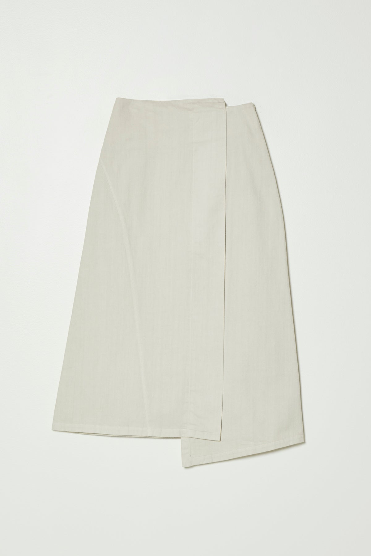 Asymmetrical Twill Long Skirt